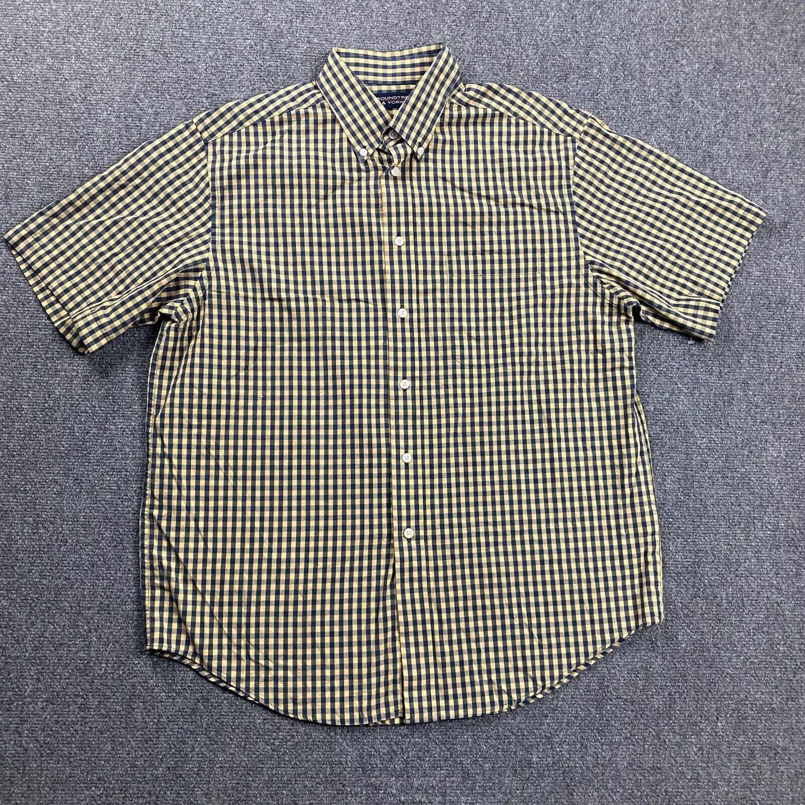 Roundtree & Yorke Roundtree & Yorke Shirt Mens Large Gingham Button Down Size US L / EU 52-54 / 3 - 1 Thumbnail