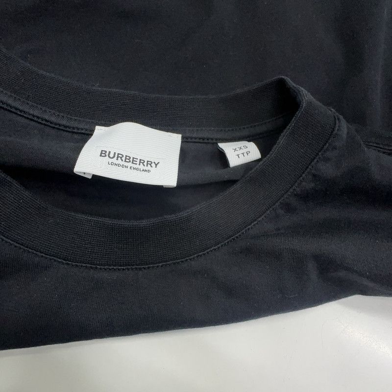 Burberry Burberry Black Logo Print Cotton T-Shirt 0079 Size US XXS / EU 40 - 1 Thumbnail