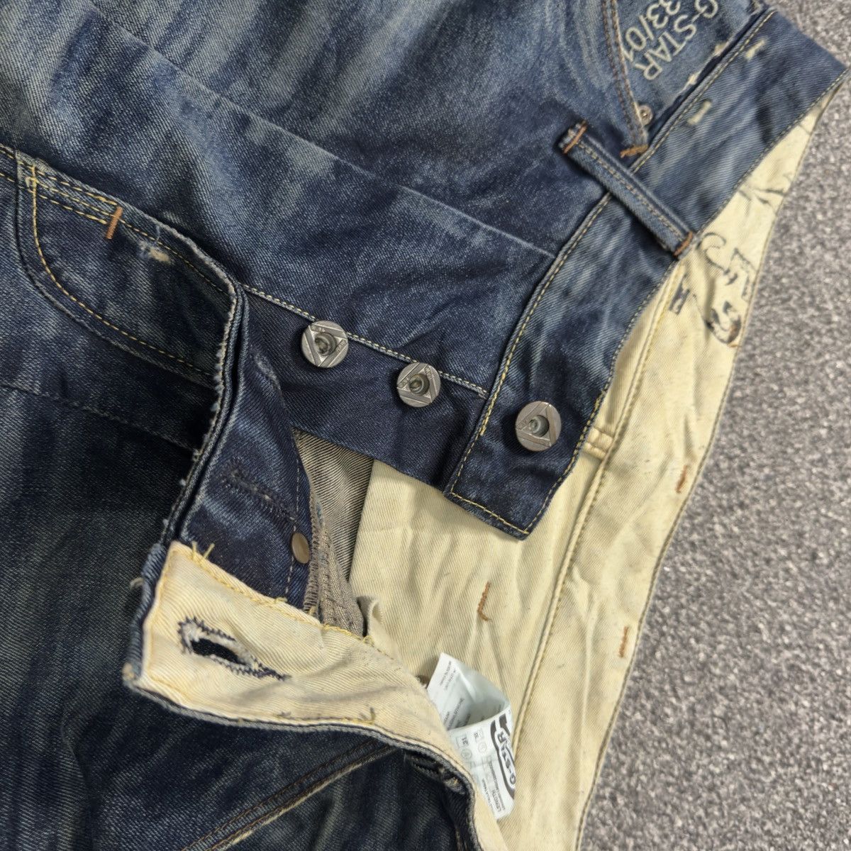 G-Star Archive R33/01 Trail 5620 Tapered Raw Whisker Washed Denim Size US 31 - 15 Thumbnail