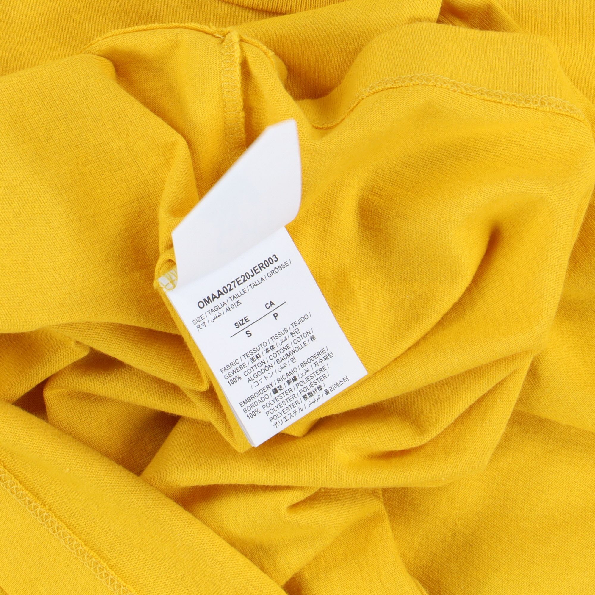 Off-White Yellow Logo Arrow Workers T-shirt Size US S / EU 44-46 / 1 - 8 Thumbnail