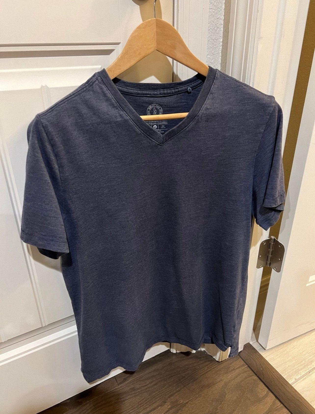 Other Mens One Day Away Blue V-Neck T-Shirt | Pima Cotton Blend Size US M / EU 48-50 / 2 - 2 Thumbnail