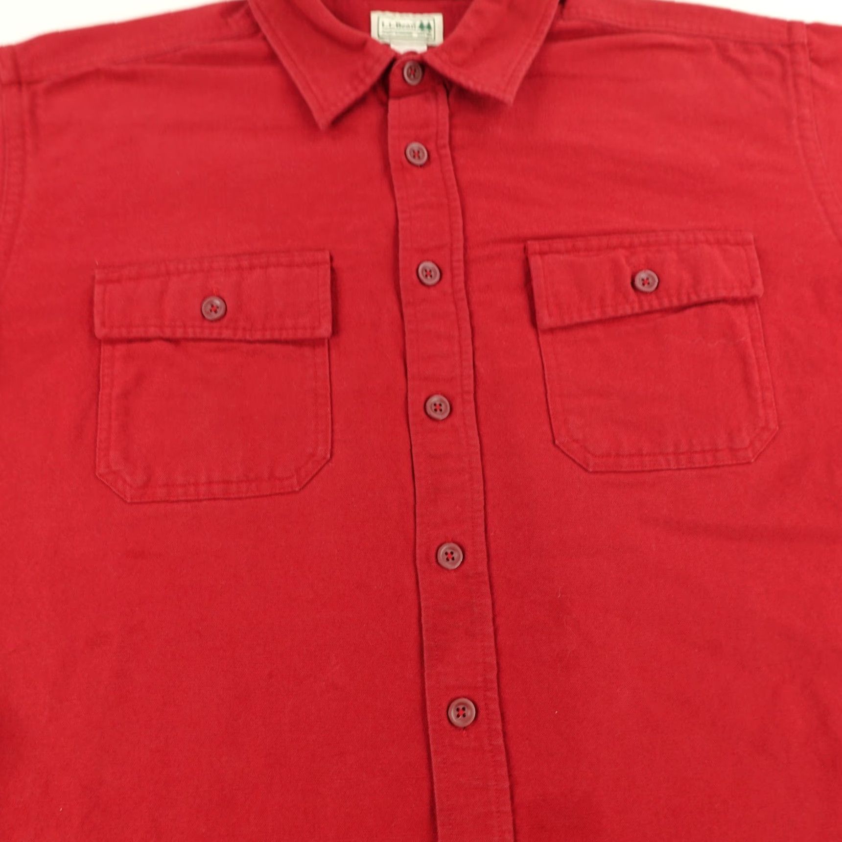 Vintage Vintage LL Bean Men's Flannel Shirt XL Red Casual Workwear Outdoor 90s Button Up Size US XL / EU 56 / 4 - 3 Thumbnail