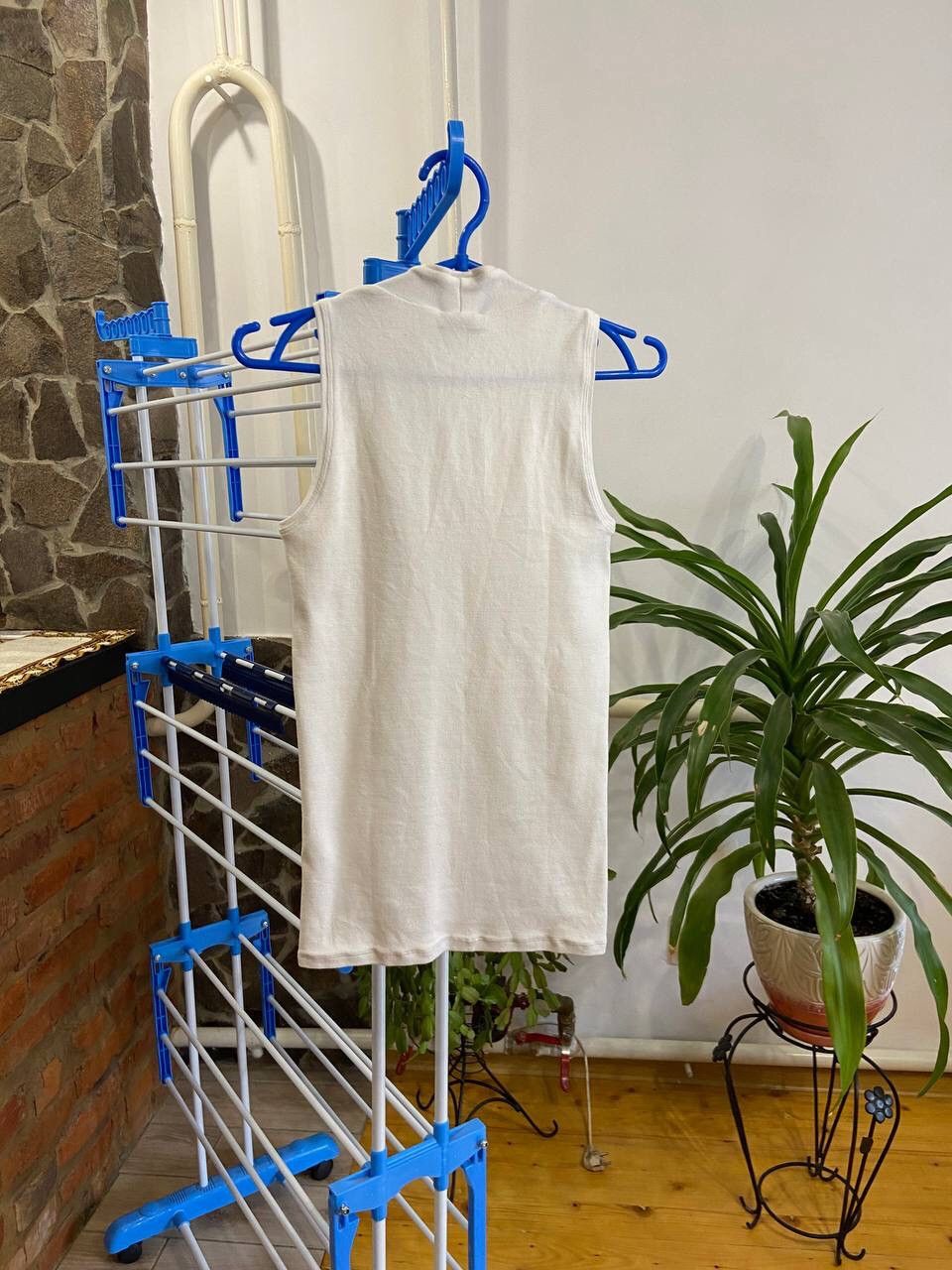 Brunello Cucinelli Brunello Cucinelli Cream Cotton Tank Sleevless Top Size M / US 6-8 / IT 42-44 - 2 Thumbnail