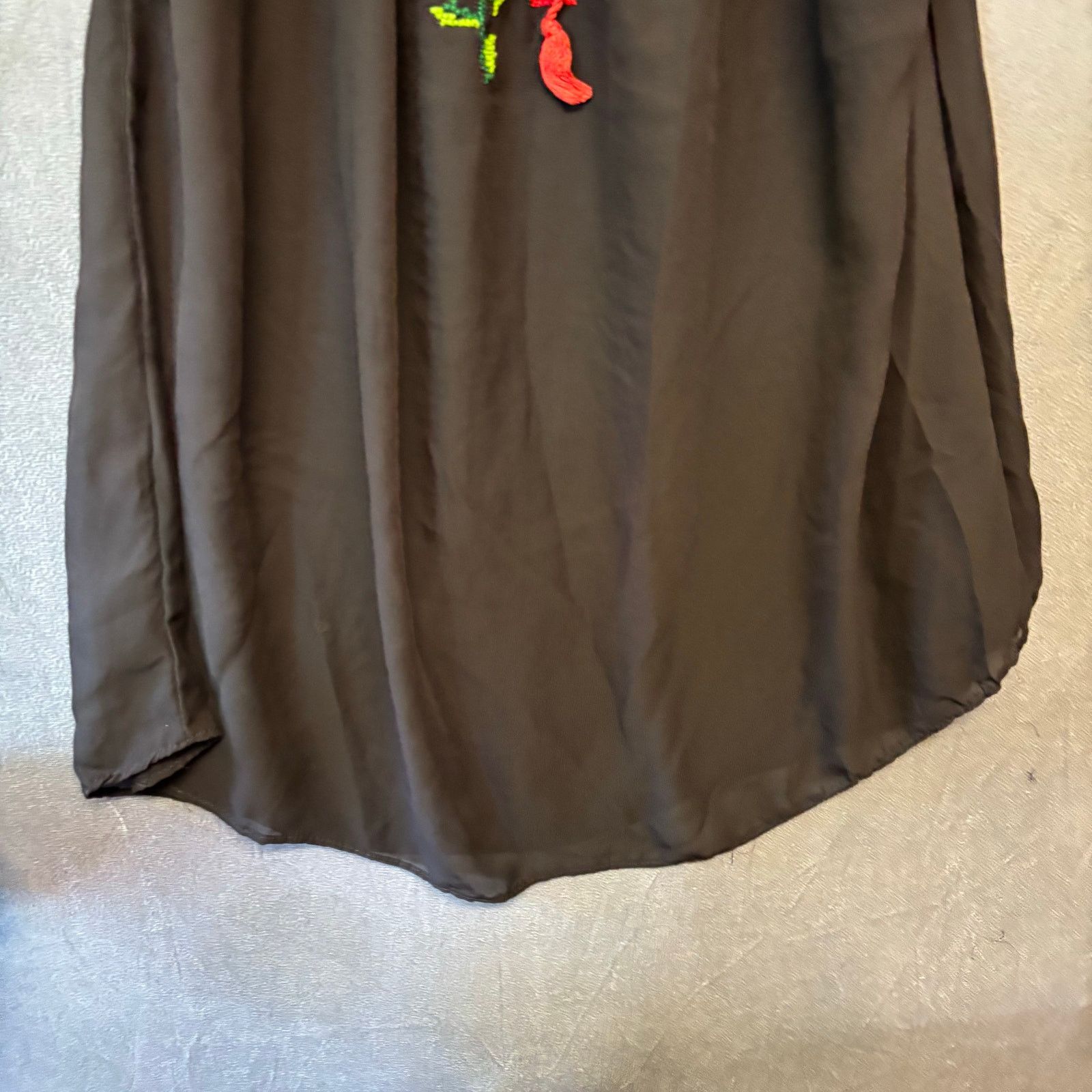 Other Mexican Knit Cultural Blouse Sheer Floral Frida Kahlo Light Size L / US 10 / IT 46 - 5 Thumbnail