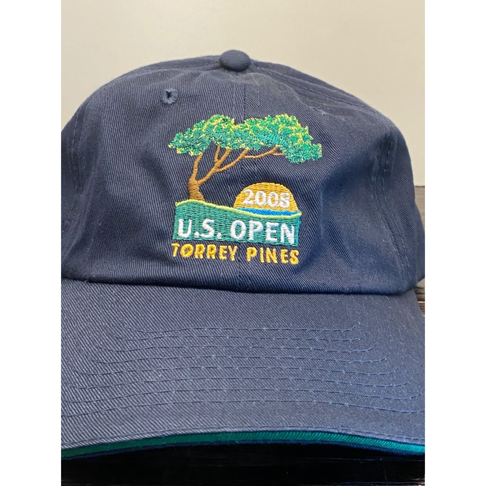 Vintage VINTAGE USGA US Open 2008 Torrey Pines Golf Hat Men's Blue Adjustable Twill Strapback Sports Size ONE SIZE - 2 Thumbnail