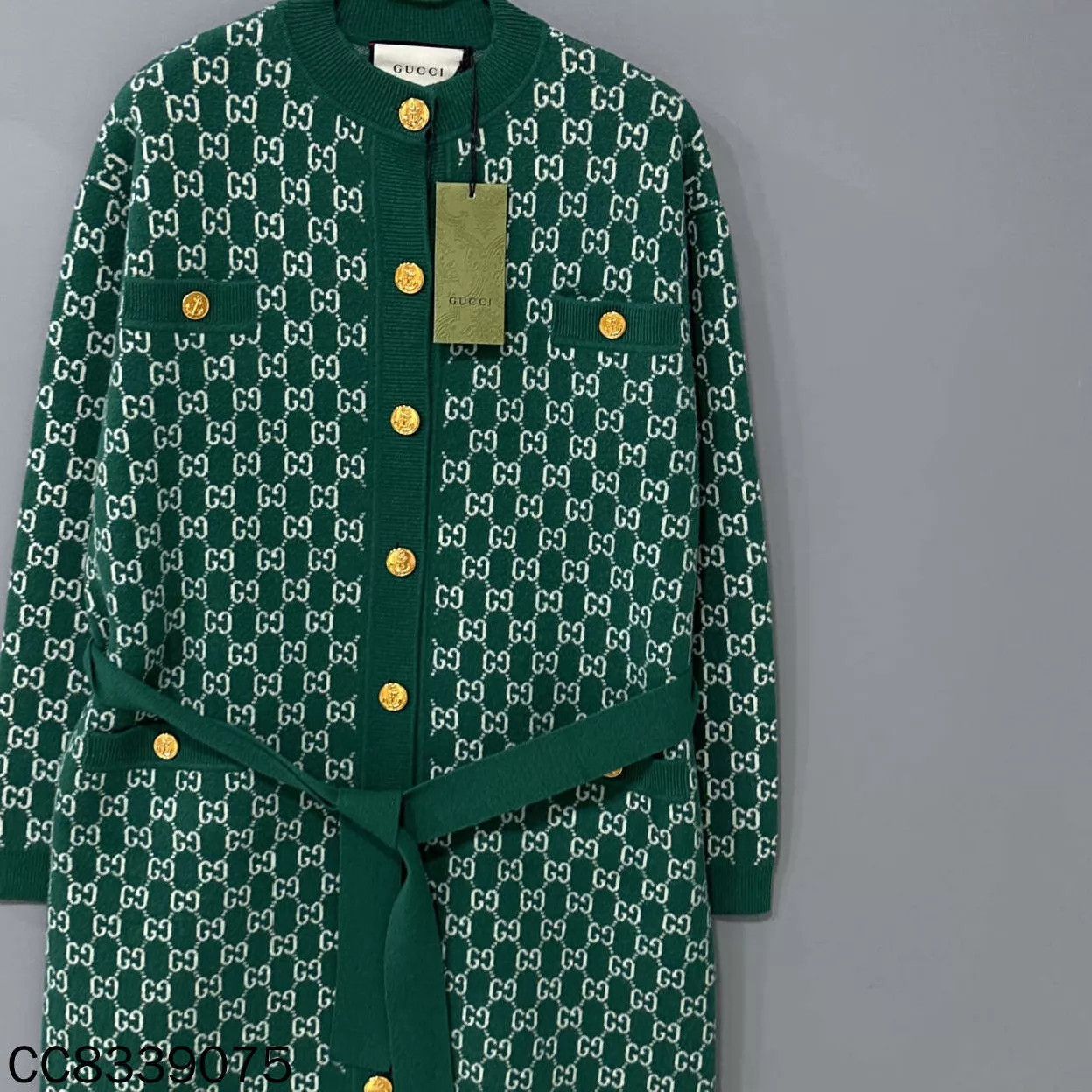 Gucci Gucci Forest Green Wool Cardigan Coat Gold XS Size XS / US 0-2 / IT 36-38 - 2 Thumbnail