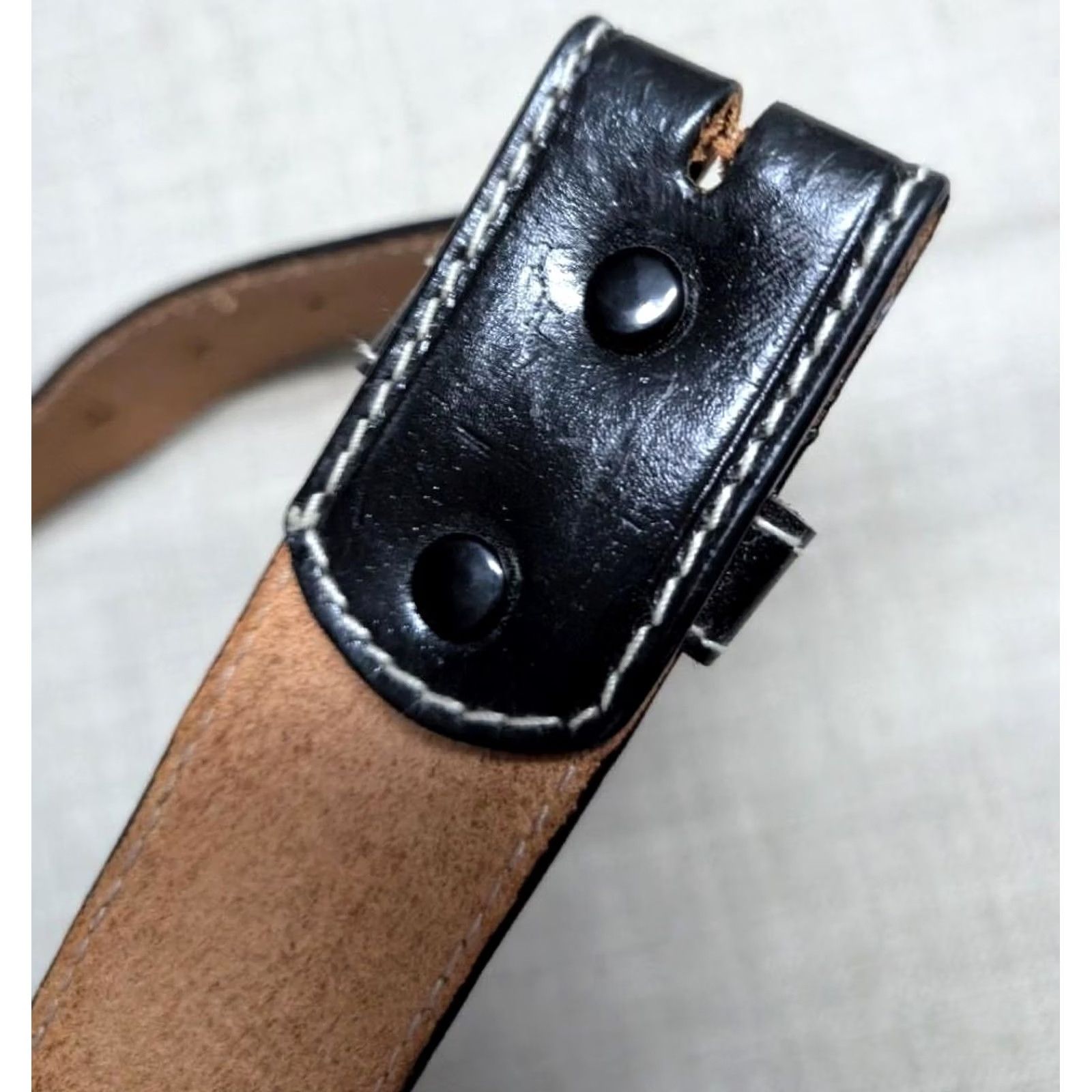 Vintage VINTAGE WESTERN belt COWBOY rodeo black leather buckle TOOLED size 40 Y2K Men Size 40 - 5 Thumbnail
