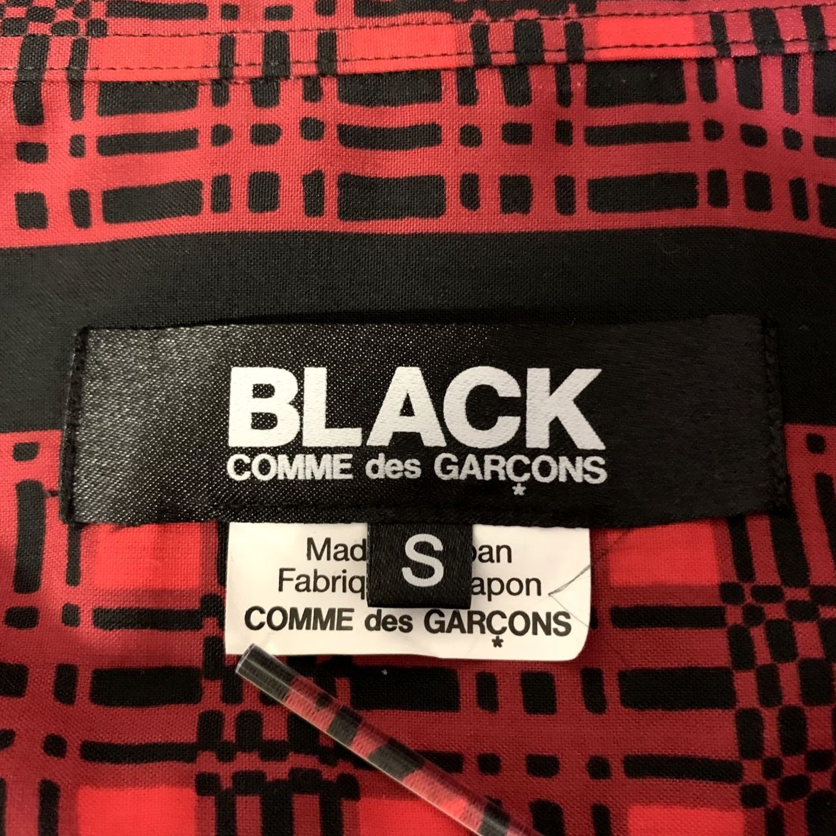 Comme des Garcons Girl COMME des GARCONS Size S Red Black Polyester Plaid Blouse Size S / US 4 / IT 40 - 5 Thumbnail
