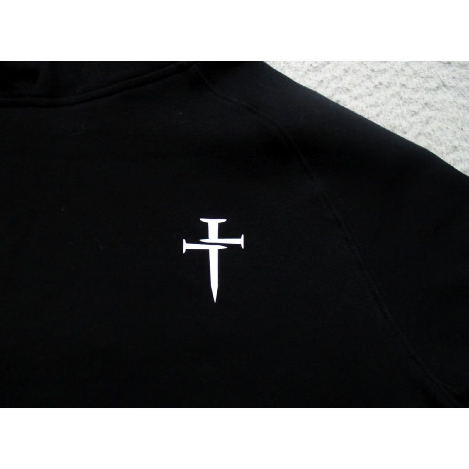 Vintage Nike Shirt Hoodie Mens S Black Cross Logo Pullover Fleece Sweatshirt Winter Size US S / EU 44-46 / 1 - 3 Thumbnail