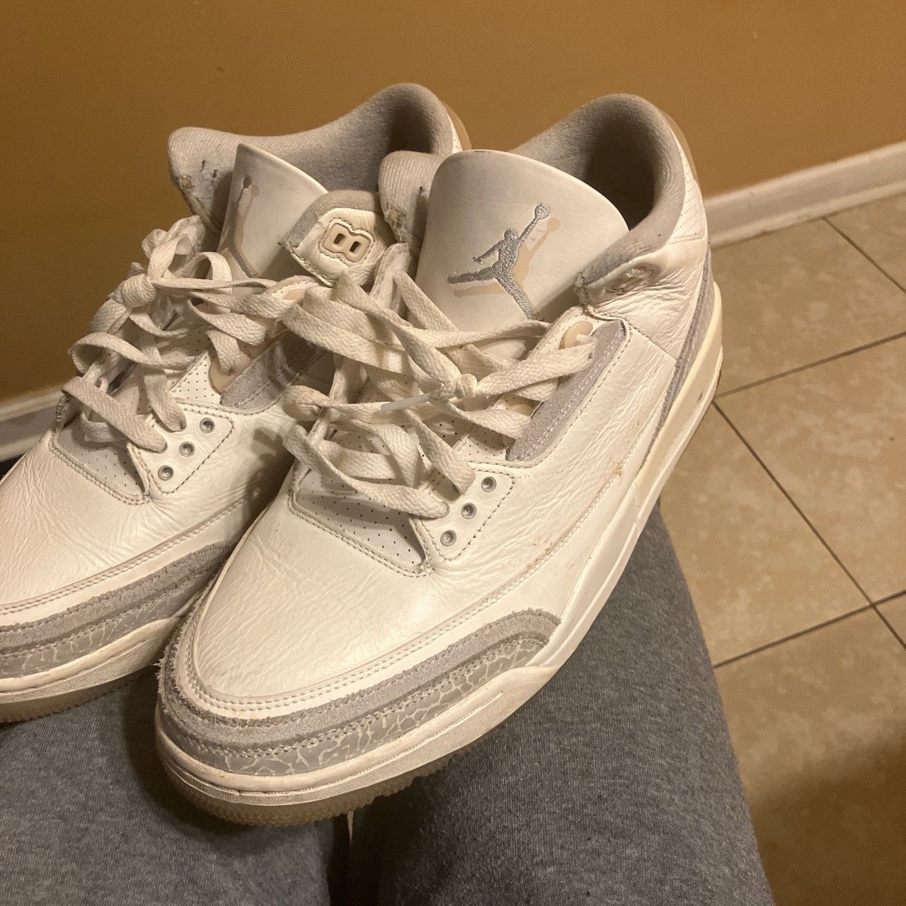 Jordan Brand Air Jordan 3 Ivory Size US 11.5 / EU 44-45 - 2 Thumbnail