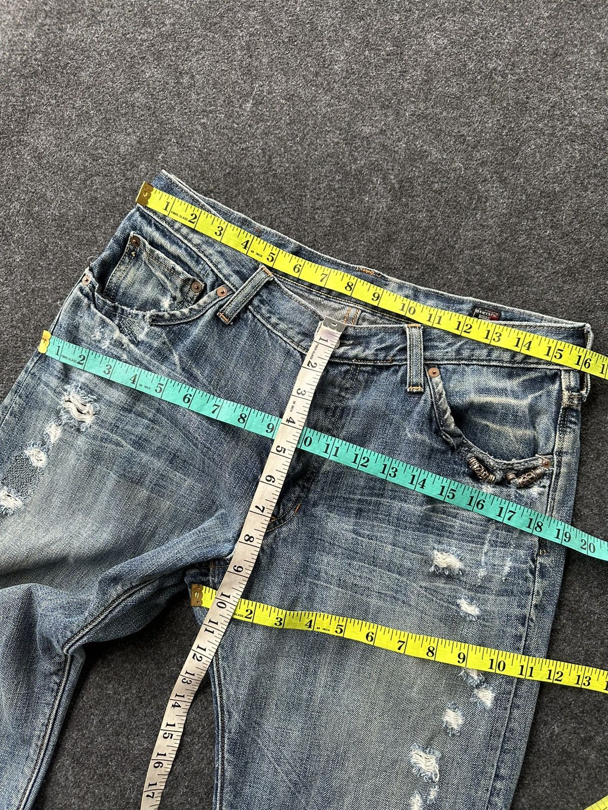 Japanese Brand Vintage Bartack Work Punk Denim W32 D257 Size US 32 / EU 48 - 9 Thumbnail