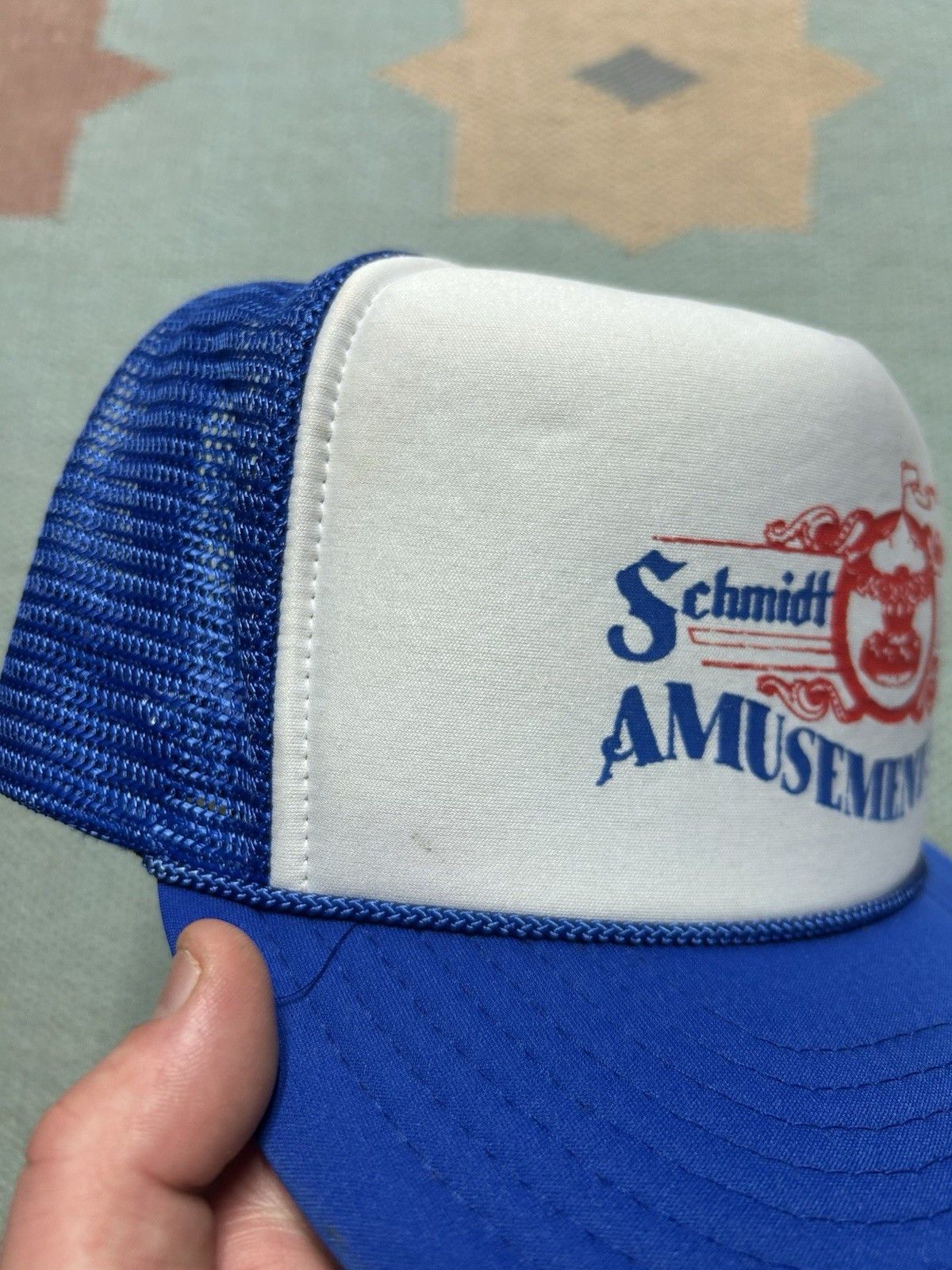 Vintage Vtg trucker hat Schmidt amusements carnival park Michigan Size ONE SIZE - 3 Thumbnail
