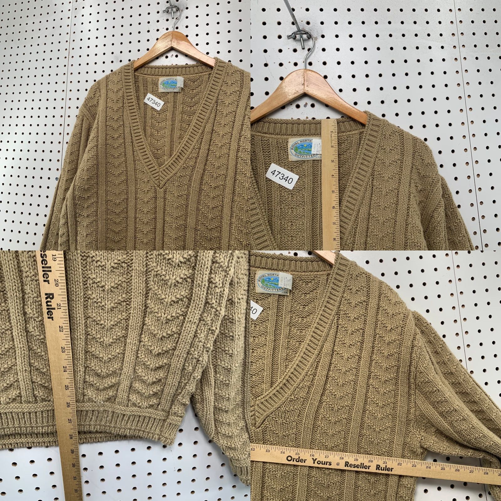 Vintage VINTAGE Royal North Mills Sweater Mens XL Brown Knitted Orlon Acrylic Made USA Sweater Pullover Mens XL Brown USA Knit Autumn Winter Casual Mens Size US XL / EU 56 / 4 - 8 Thumbnail