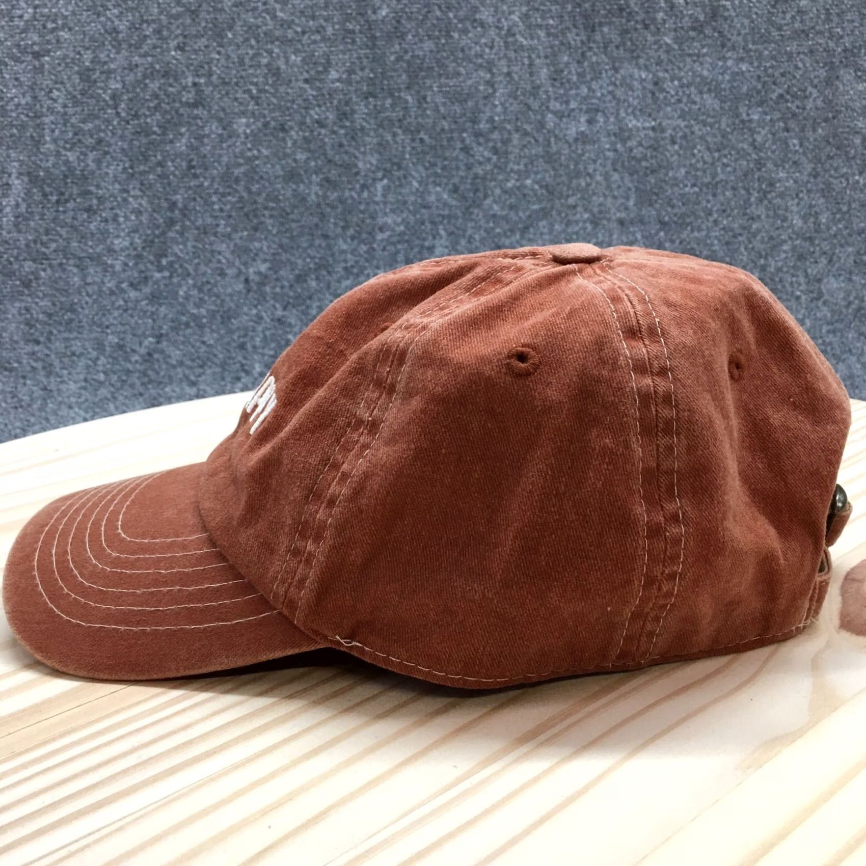 Logo 7 Keep It Happy Baseball Hat Womens Brown One Size Embroidered Logo Curved Brim Size ONE SIZE - 5 Thumbnail