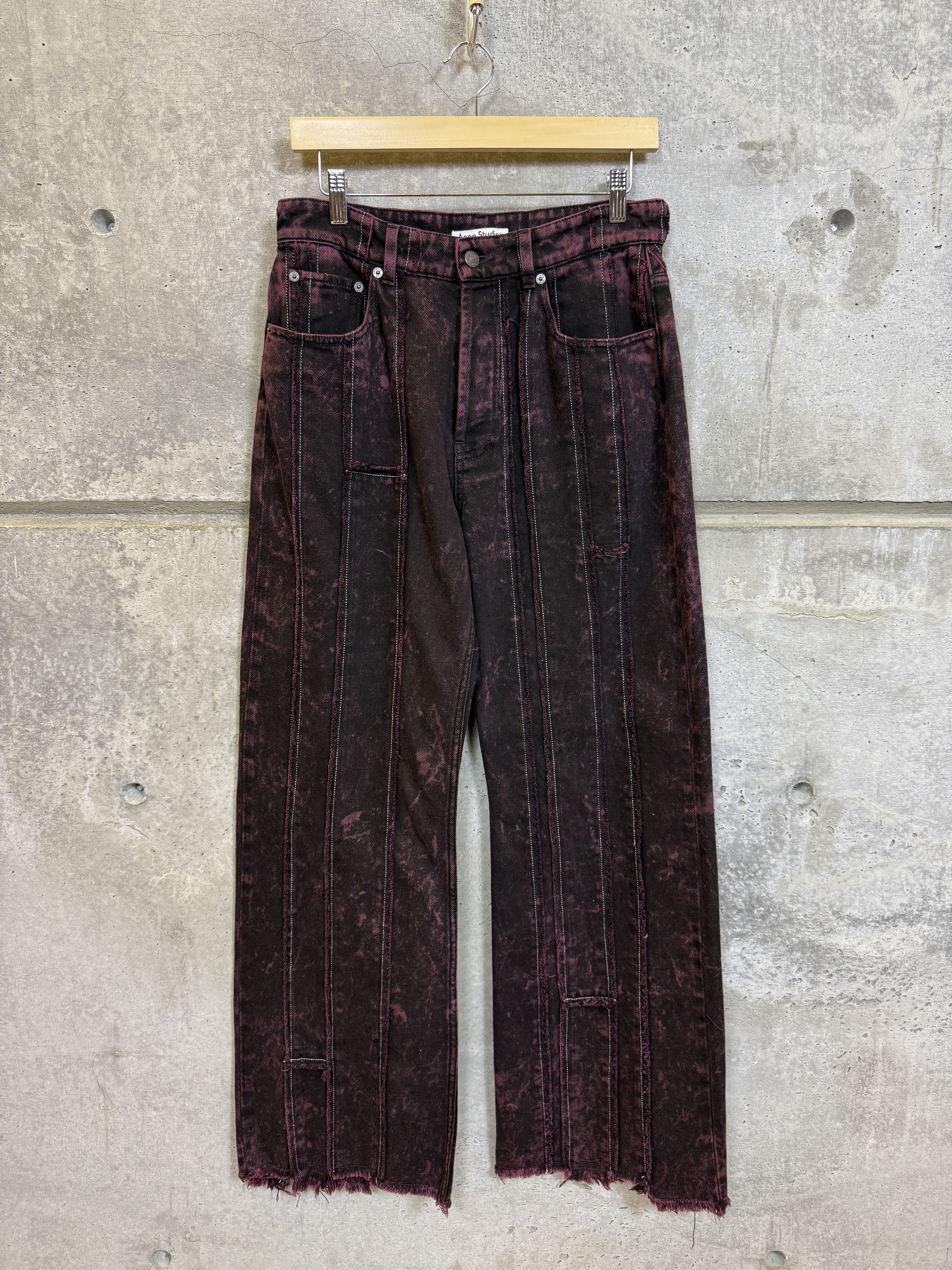 Acne Studios $950 Acne Studios Loose Fit Distressed Striped Jeans Size 29" - 5 Thumbnail