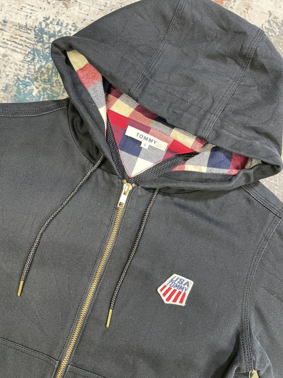 Tommy Hilfiger Tommy Hilfiger Full Zip Hooded Cotton Canvas Jacket Size US XS / EU 42 / 0 - 12 Thumbnail