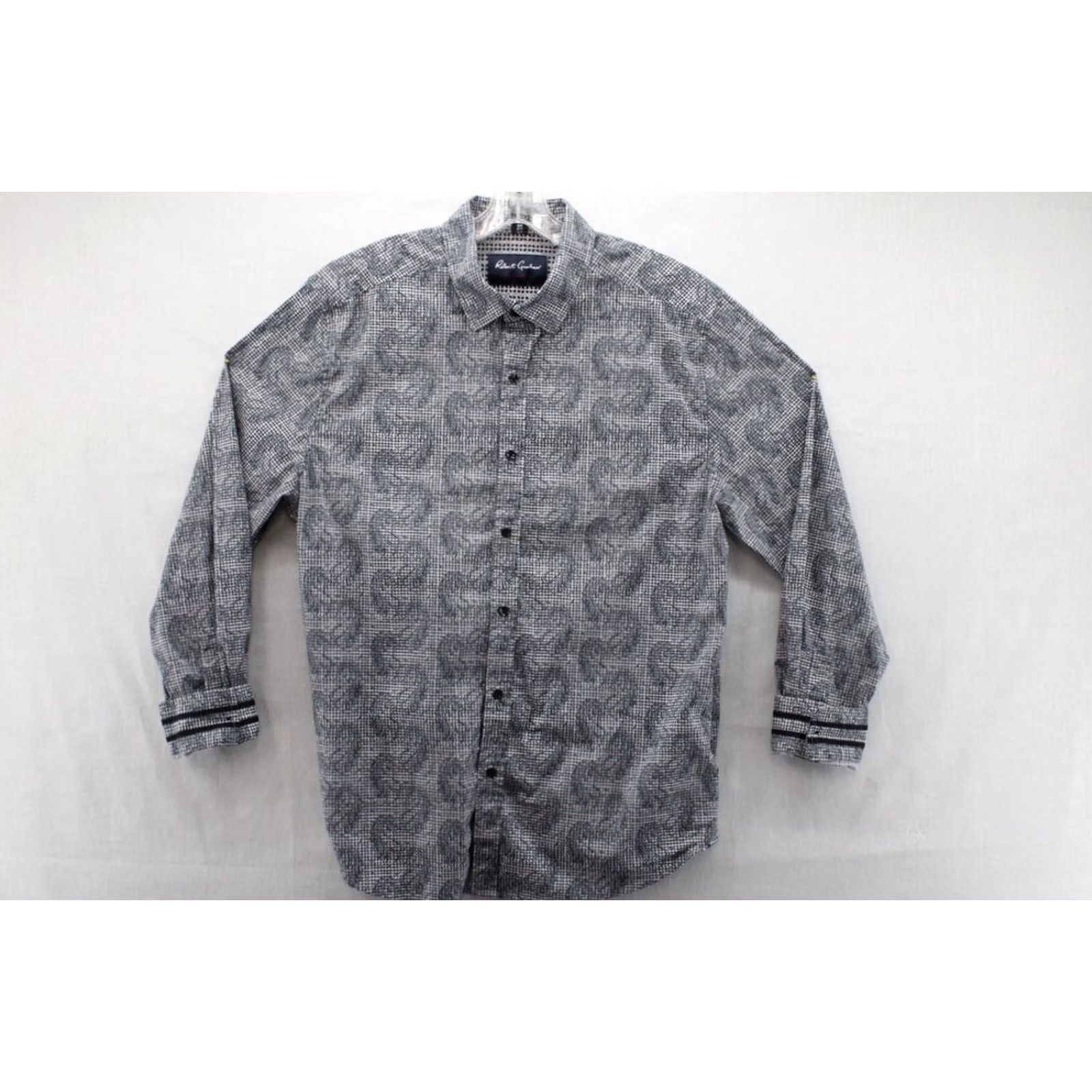 Robert Graham Robert Graham Shirt Mens 2XL Gray Paisley Houndstooth Button-Down Stylish Shirt Size US XXL / EU 58 / 5 - 7 Thumbnail