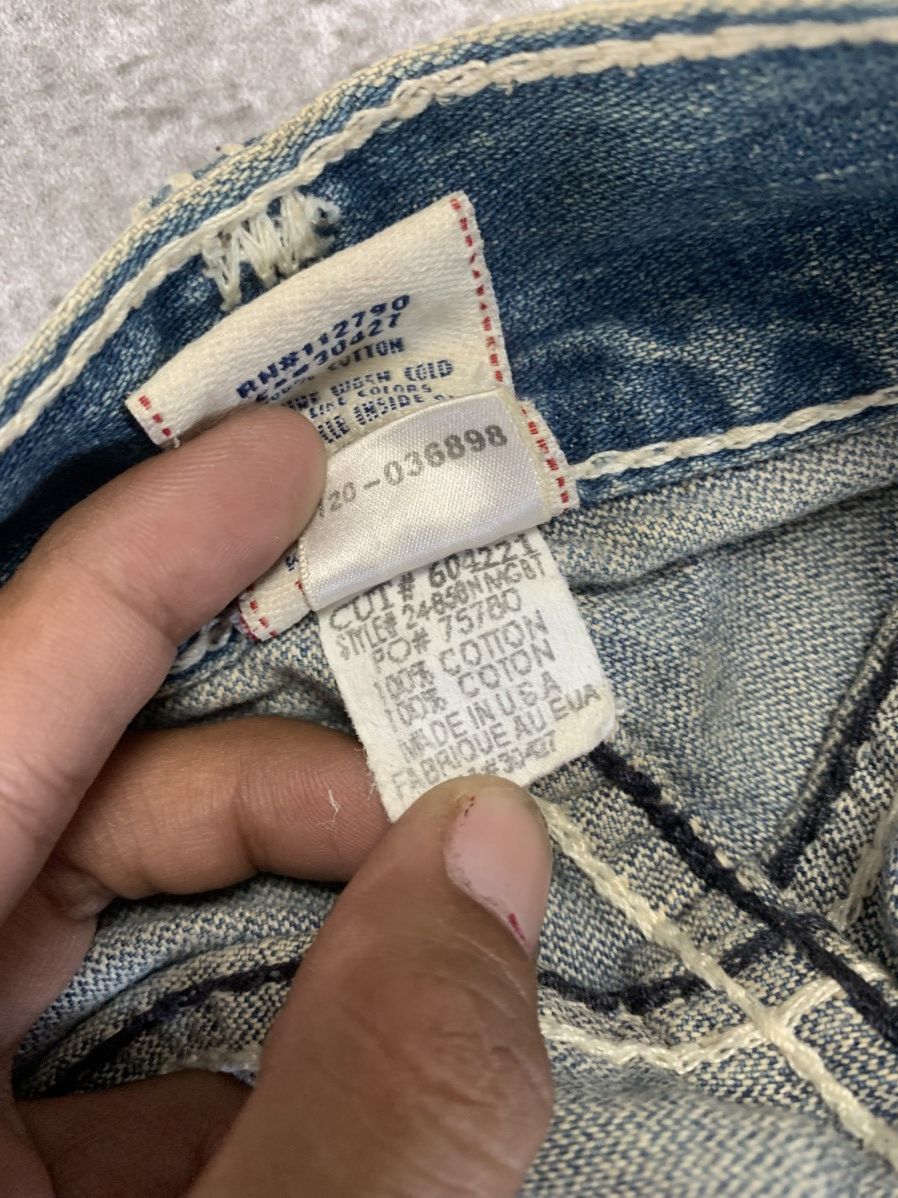 Tornado Mart Vtg true religion y2k flare washed jeans Size US 28 / EU 44 - 13 Thumbnail