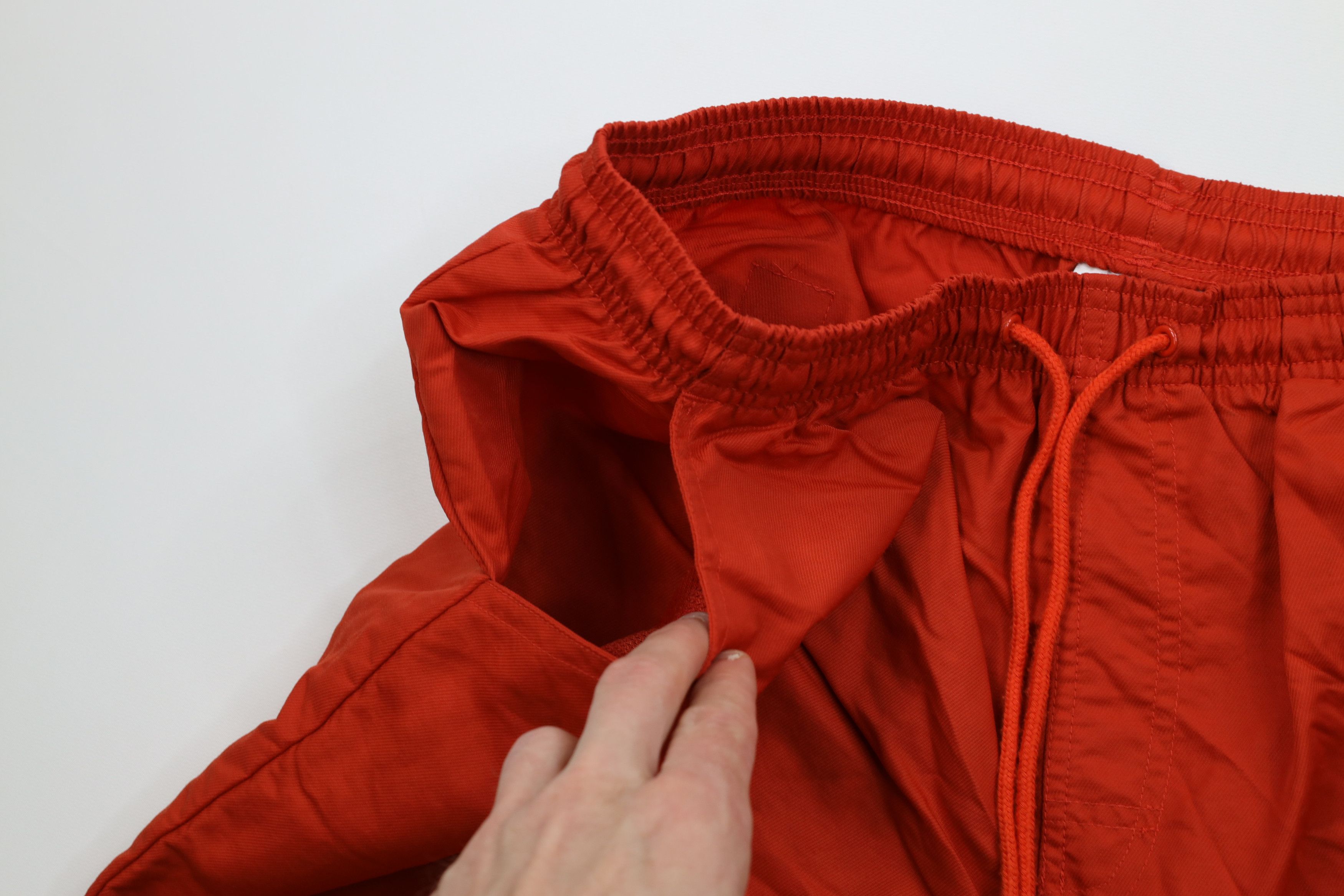Adidas Vintage 90s Adidas Soccer Shorts Orange Striped Nylon Size US 34 / EU 50 - 7 Thumbnail