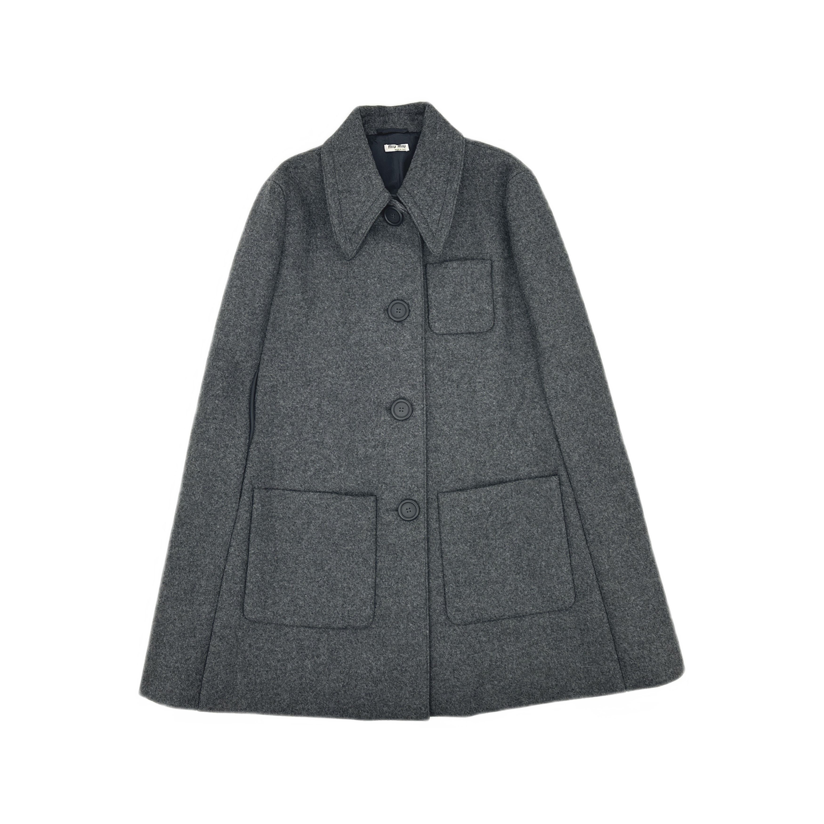 Miu Miu Miu Miu Wool Blend Cape Coat Size 42 Size M / US 6-8 / IT 42-44 - 1 Thumbnail