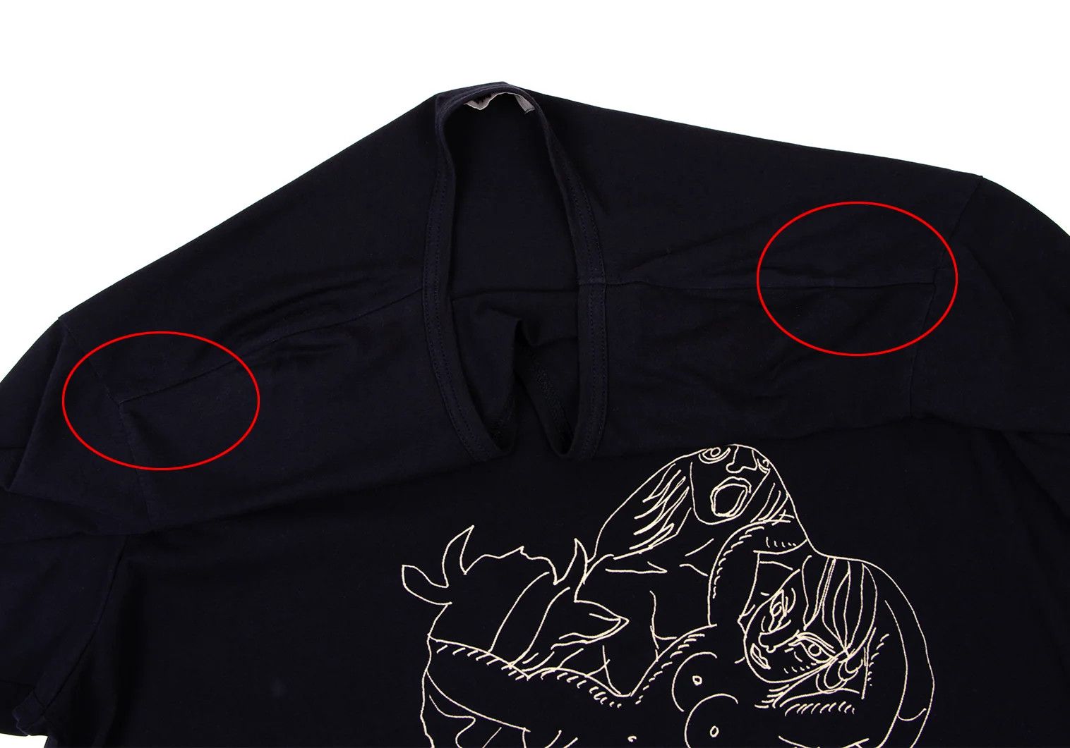 Yohji Yamamoto Yohji Yamamoto Asakura Yuka Printed T-Shirt Navy Size US L / EU 52-54 / 3 - 4 Thumbnail