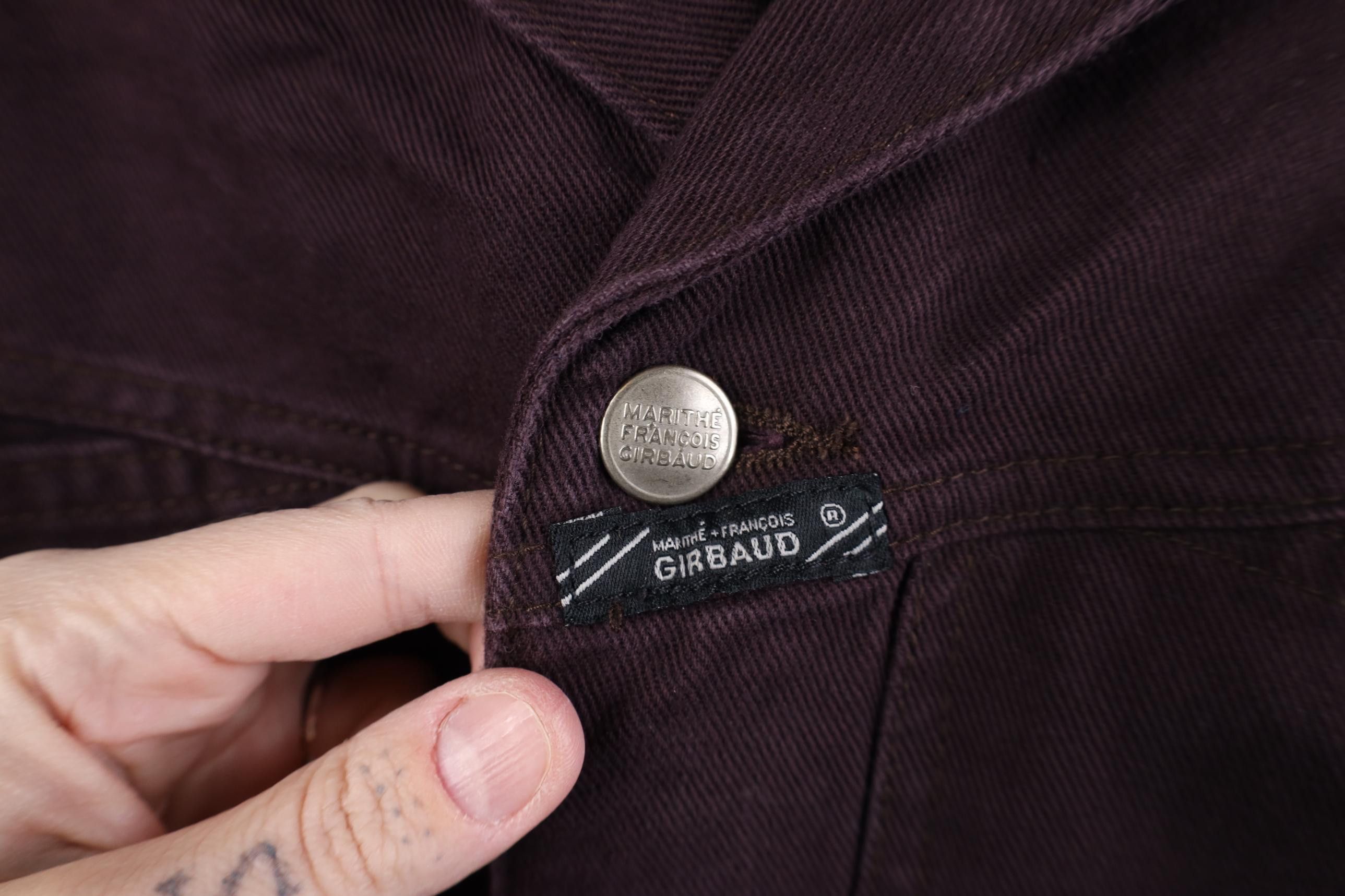 Marithe + Francois Girbaud Deadstock Vintage 90s Marithe Francois Girbaud Jacket Raisin Size US L / EU 52-54 / 3 - 6 Thumbnail
