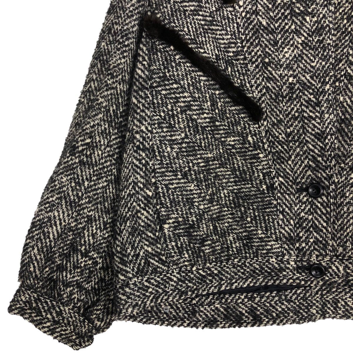 Japanese Brand 🔥Vtg Herringbone Wool Jacket Asymmetric Poxket Issey Miyake Size US M / EU 48-50 / 2 - 4 Thumbnail