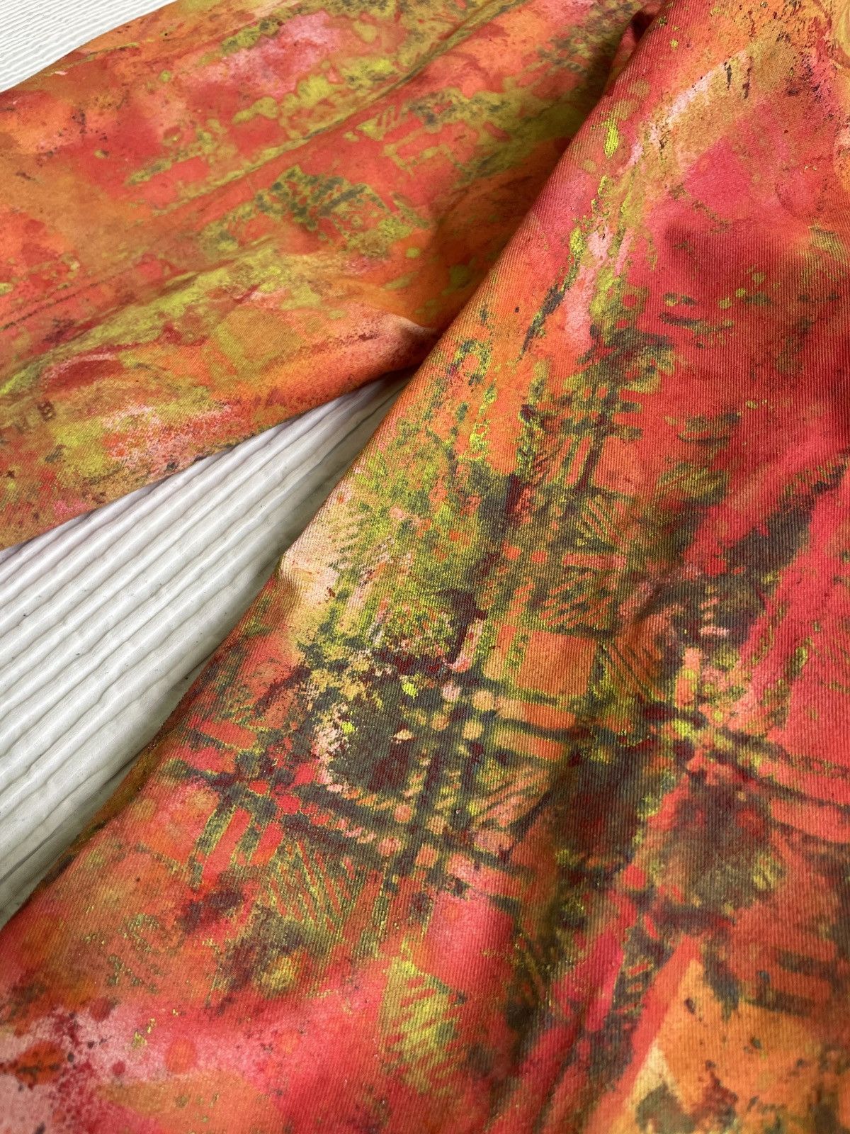 Handmade Ugly Madras Hand Painted Camo Pants Size US 32 / EU 48 - 24 Thumbnail