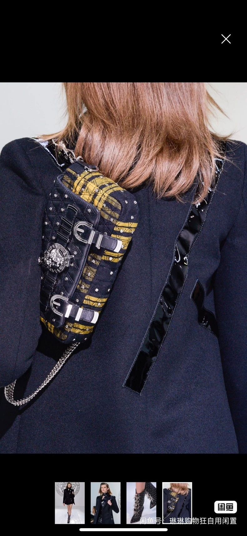 Versace Versace Wool and cashmere patchwork coat coat Size M / US 6-8 / IT 42-44 - 9 Thumbnail