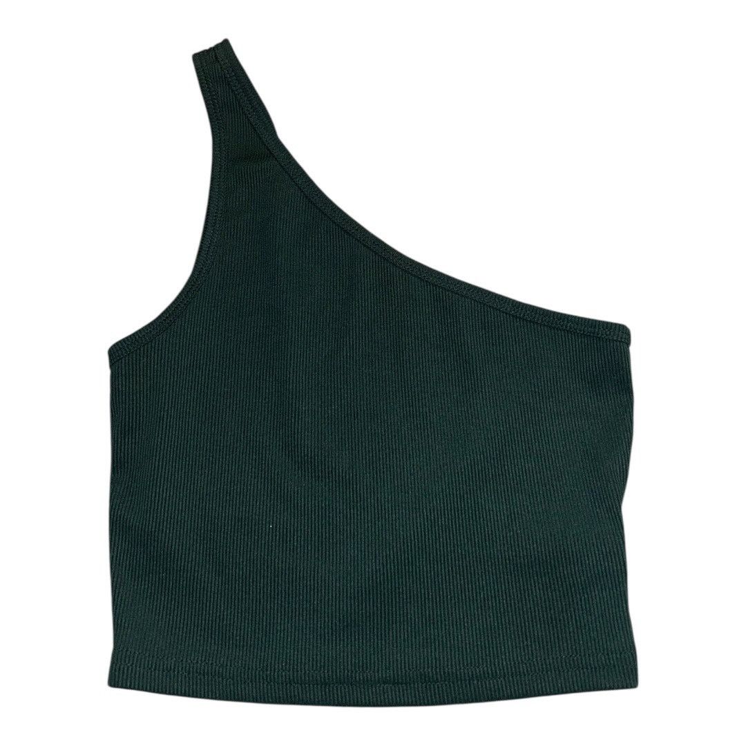 Shein SHEIN Hunter Green One Shoulder Crop Top Ribbed Size M Size M / US 6-8 / IT 42-44 - 2 Thumbnail