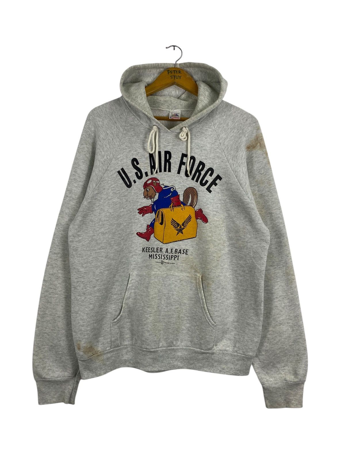 Vintage Vintage 80s US Air Force Hoodies Size US L / EU 52-54 / 3 - 1 Thumbnail