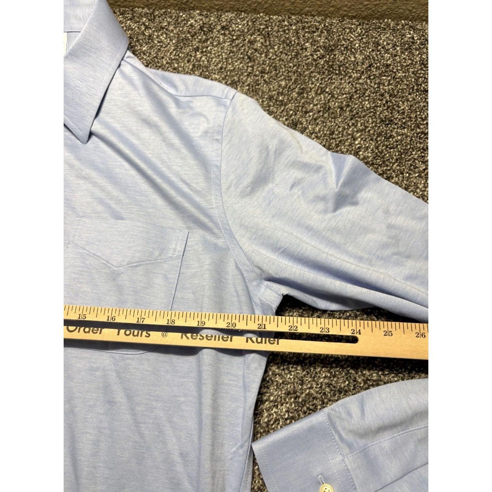 Brooks Brothers Brooks Brothers Milano Shirt Mens 16 Blue Button-Down Cotton Knit Dress Shirt Long Sleeve Size US L / EU 52-54 / 3 - 3 Thumbnail