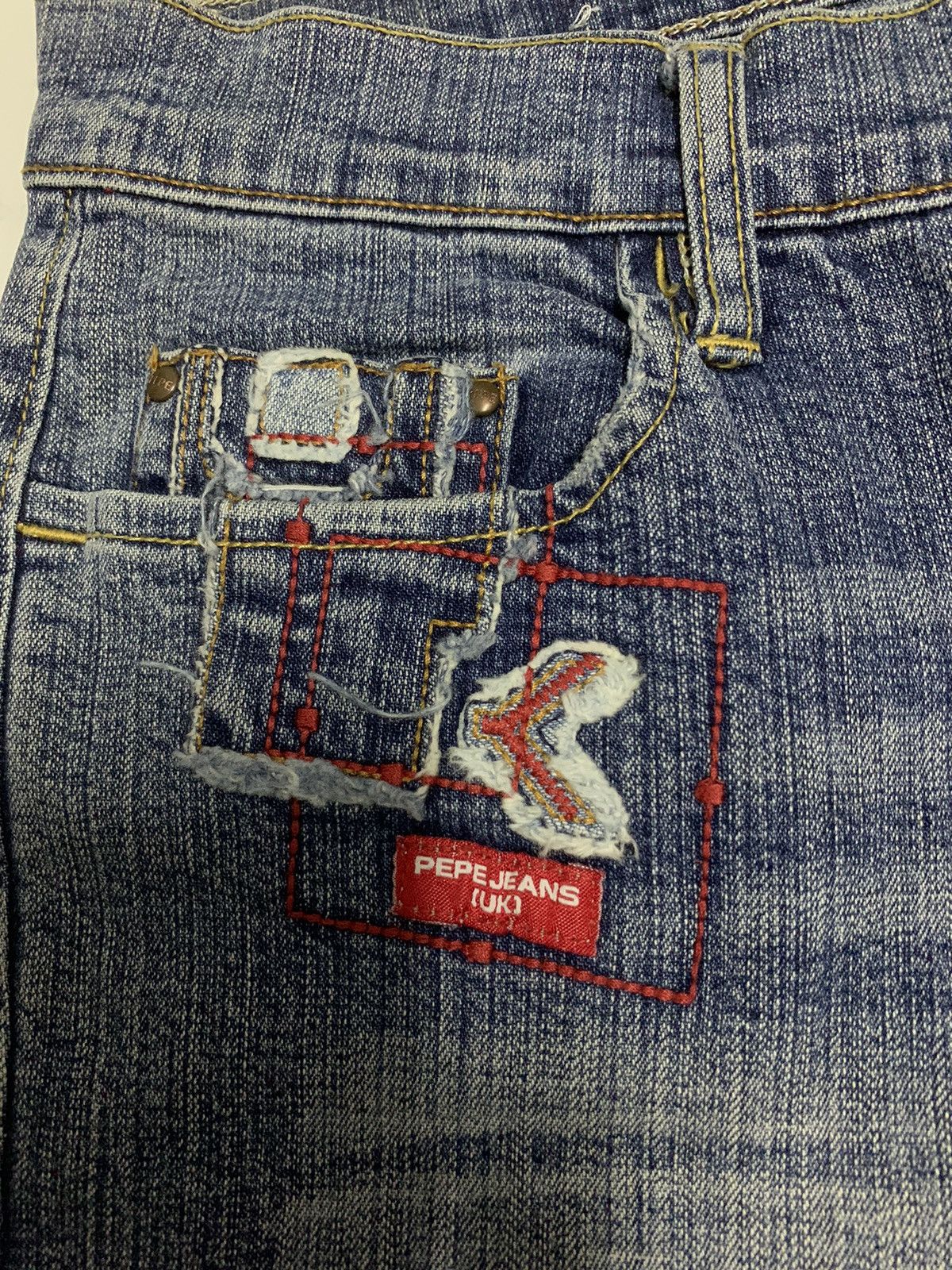 Japanese Brand × Le Grande Bleu (L.G.B.) × Pepe Jeans Pepe Jeans Patchwork Slim Stretchable Jeans Size 30" / US 8 / IT 44 - 5 Thumbnail
