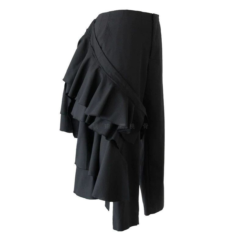 Other Comme Des Garcons size XS Tiered Ruffle Buckle Pants Size 24" / US 00 / IT 34 - 4 Thumbnail