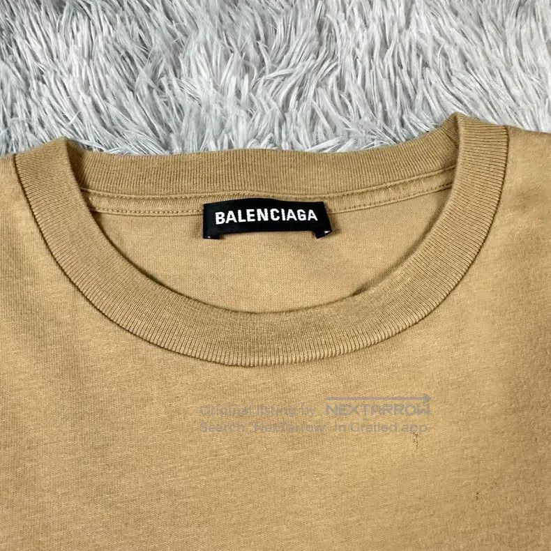 Balenciaga Balenciaga Khaki wheat logo short-sleeve T-shirt Size US M / EU 48-50 / 2 - 2 Thumbnail