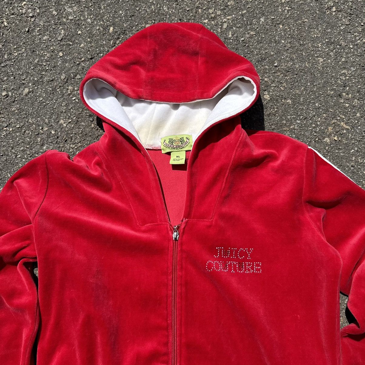 Juicy Couture vintage juicy couture zip hoodie 91 velour rap big logo Size XL / US 12-14 / IT 48-50 - 5 Thumbnail