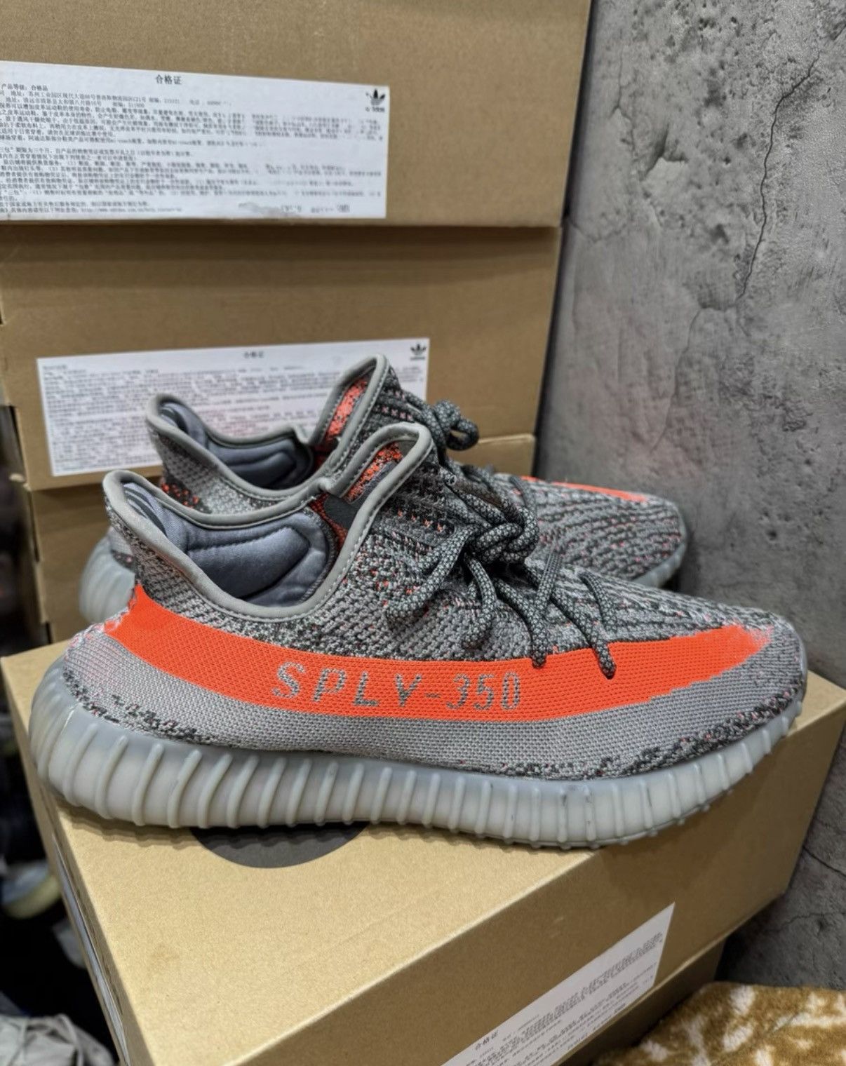 Adidas Adidas Yeezy 350 Grey Orange Reflective K37 Size US 13 / EU 46 - 1 Thumbnail