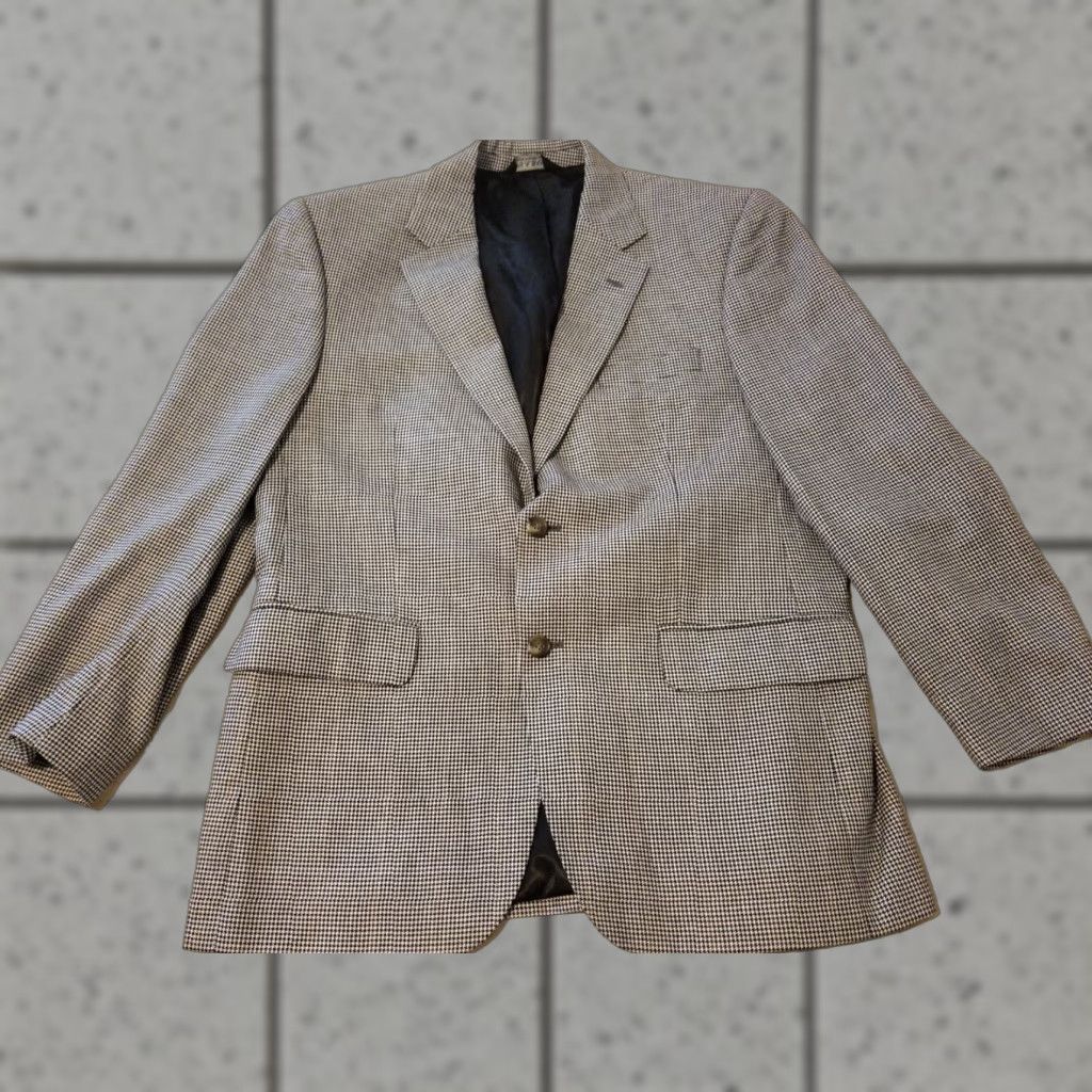 Jos. A. Bank Jos. A. Bank Blazer 3-in-1 Wool Silk Sports Jacket Mens Beige Gray 40S Short Blazer Size US 40 / EU 56 - 1 Thumbnail