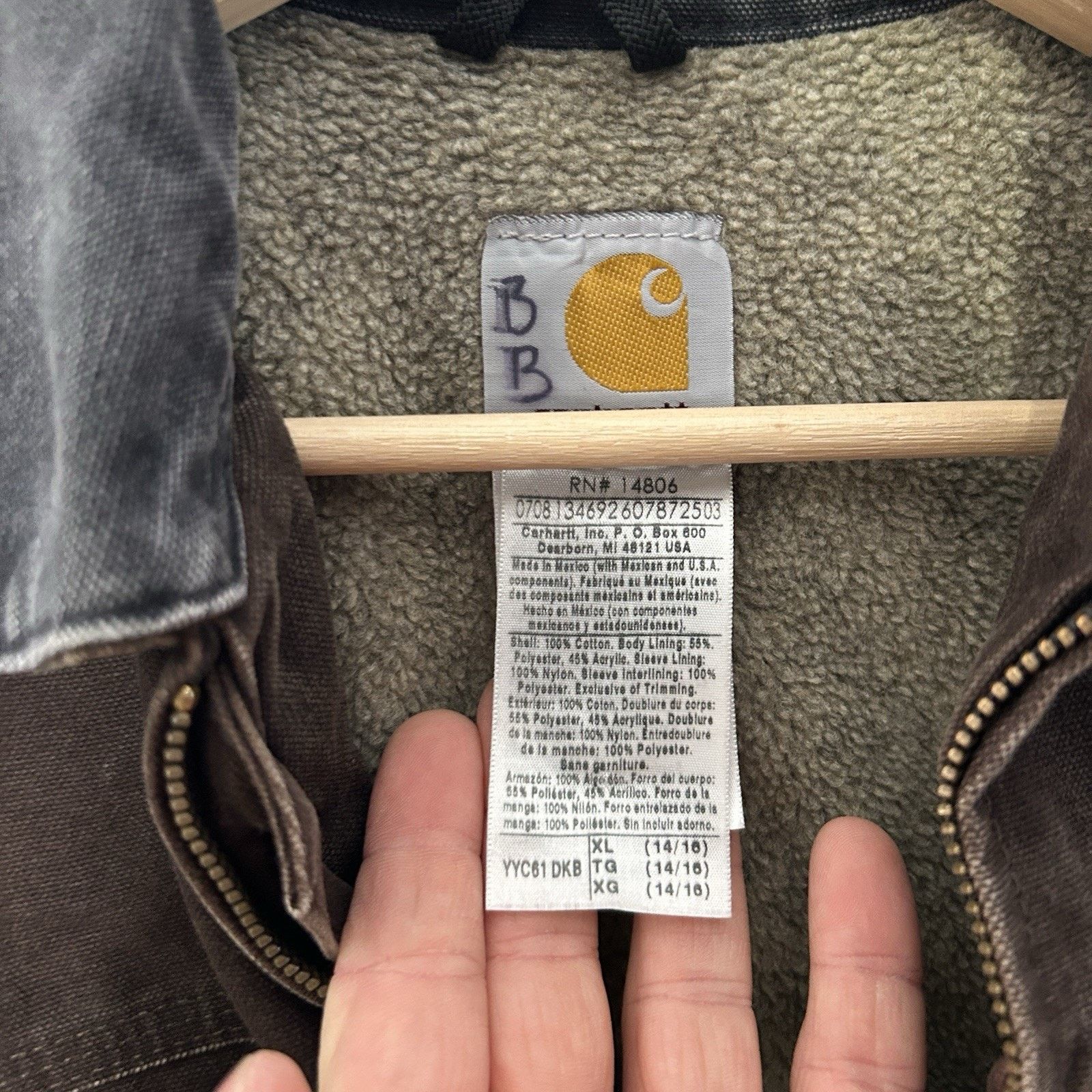 Carhartt Vintage Carhartt Sherpa-Lined Jacket “Dark Mocha” YYC61 DKB Size XS / US 0-2 / IT 36-38 - 12 Thumbnail