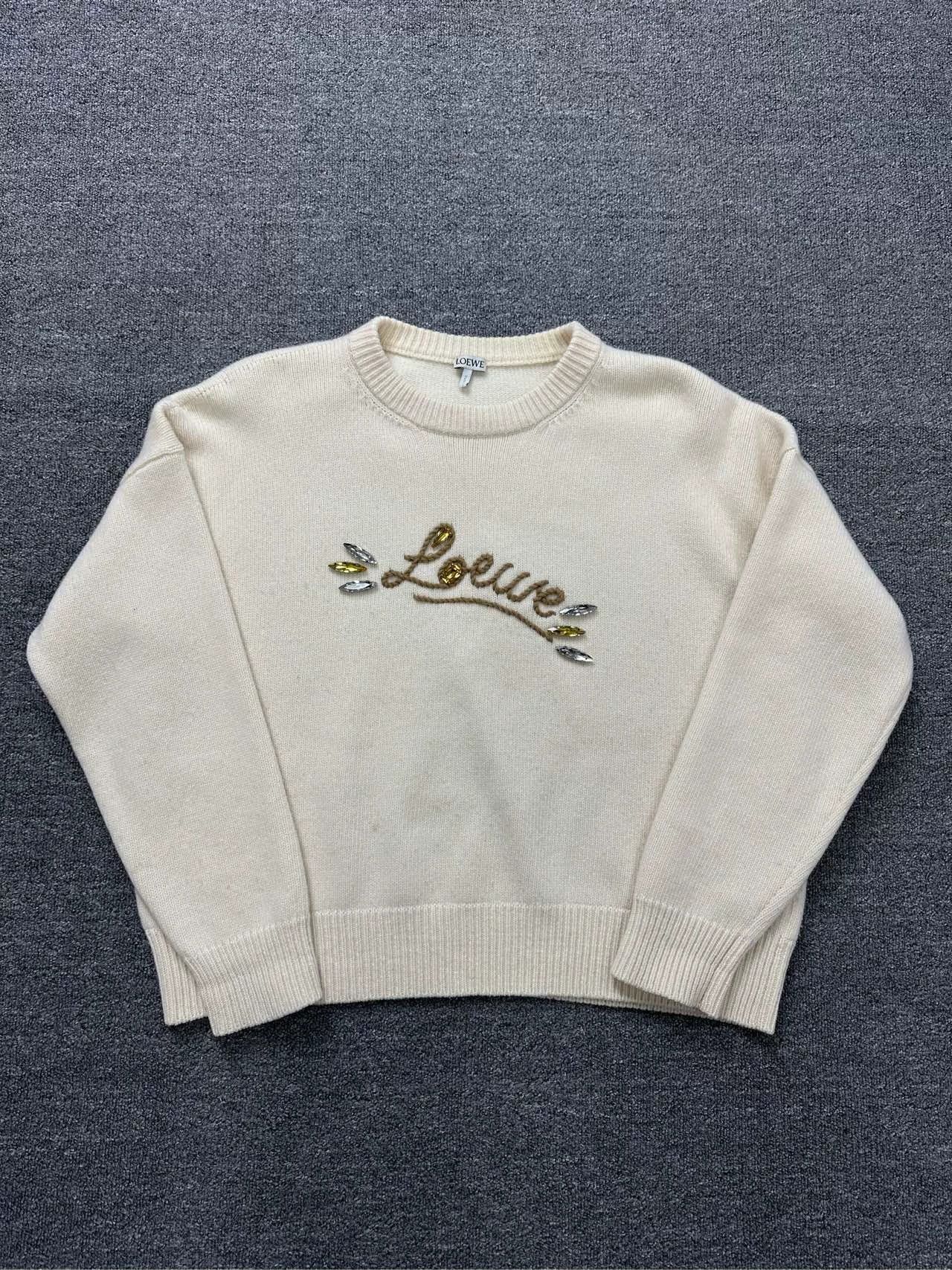 Loewe Loewe Crystal Logo Knit Sweater Size US L / EU 52-54 / 3 - 1 Thumbnail