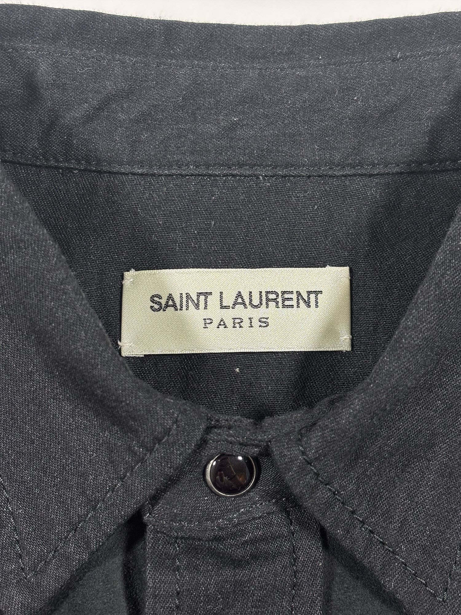 Saint Laurent Paris Western Shirt Lamb Suede Trim Size S Size US S / EU 44-46 / 1 - 7 Thumbnail