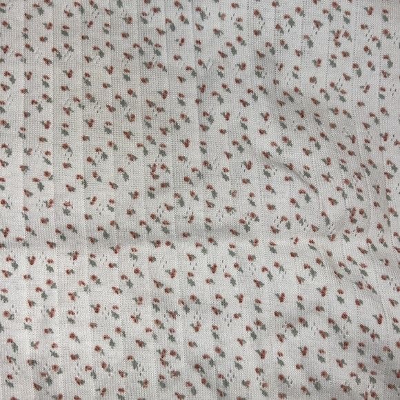 Other Womens White Floral Print Ribbed Crop Top With Button Detail Size L / US 10 / IT 46 - 7 Thumbnail