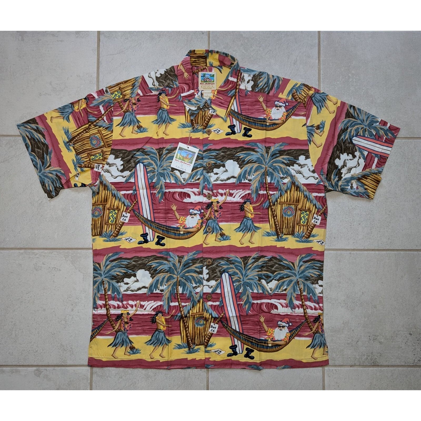 Kahala Ron Anderson Kahala Men's Large Christmas Hawaiian Santa Size US L / EU 52-54 / 3 - 1 Thumbnail