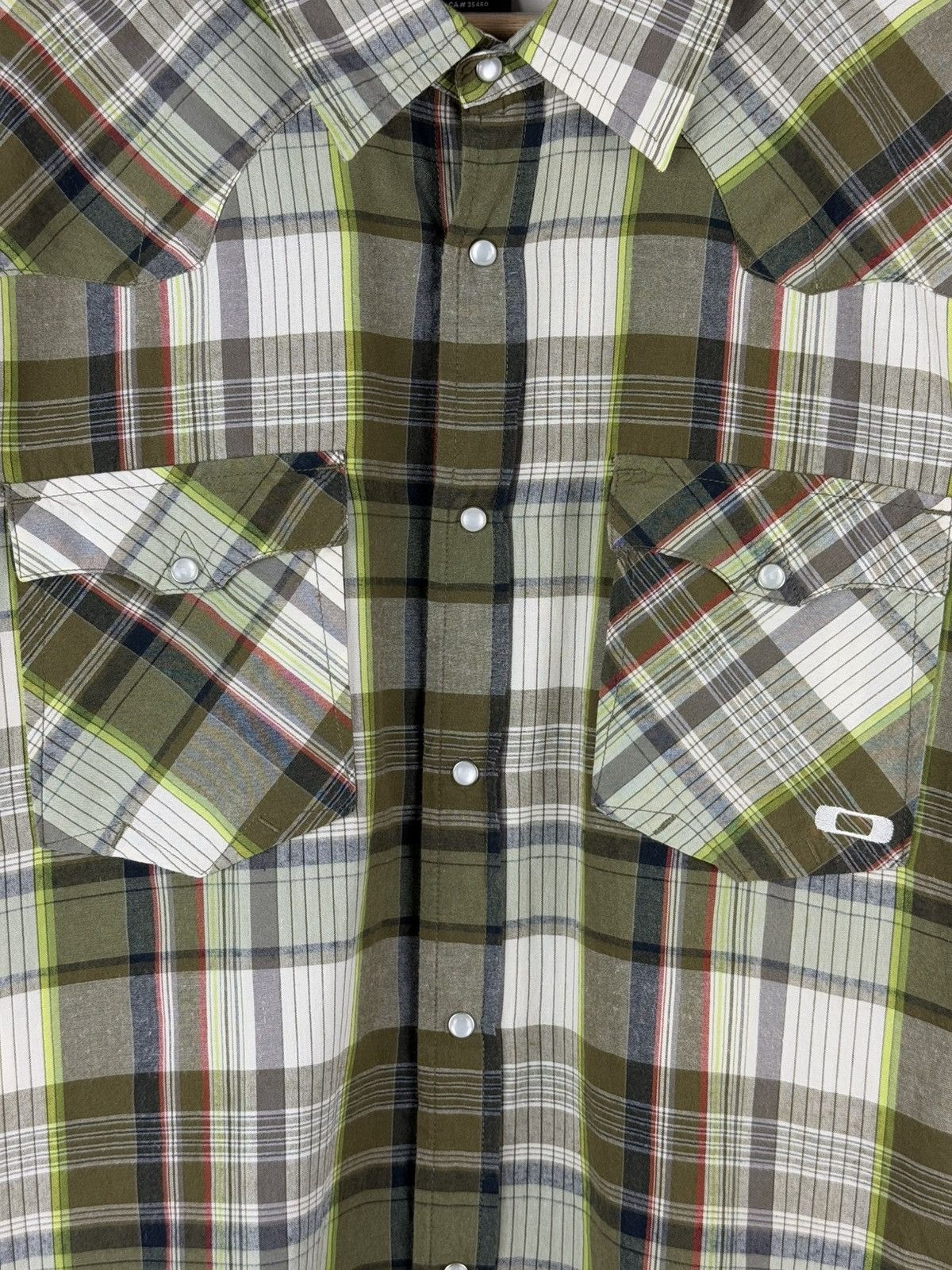 Oakley Oakley Short Sleeve Checked Plaid Outdoor Western Shirt Size US XL / EU 56 / 4 - 9 Thumbnail