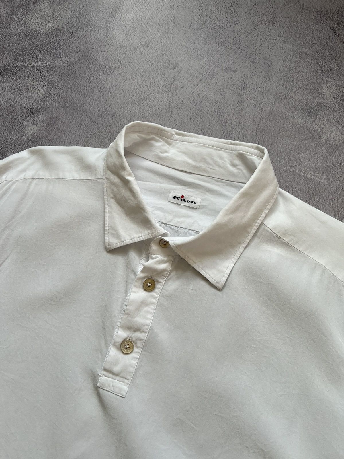 Kiton Kiton White Lyocell Light Mens Shirt Size 4XL Size US XXL / EU 58 / 5 - 4 Thumbnail