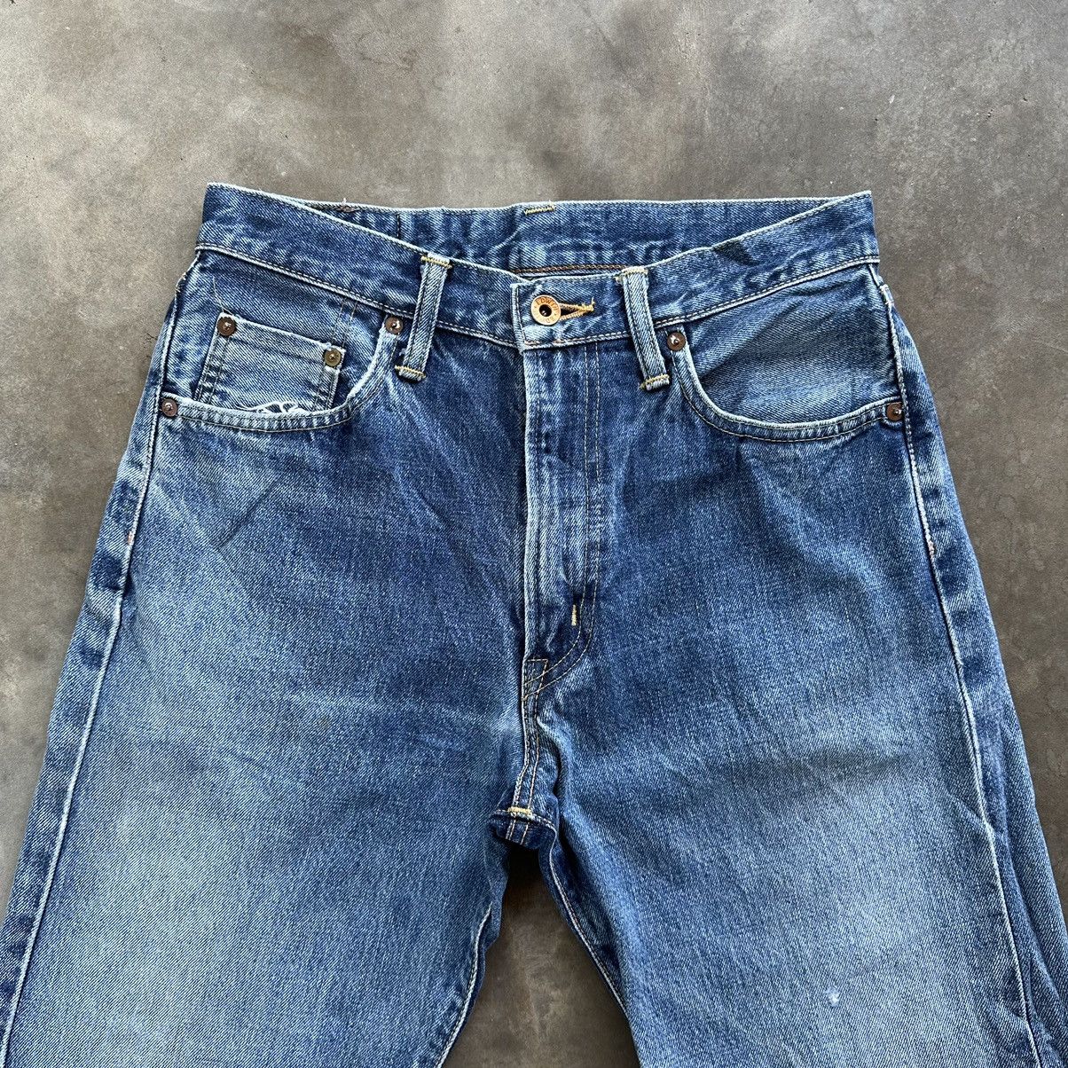 Japanese Brand Vintage Edwin 505x Redline Distressed Faded Denim Jean Pant Size US 28 / EU 44 - 3 Thumbnail