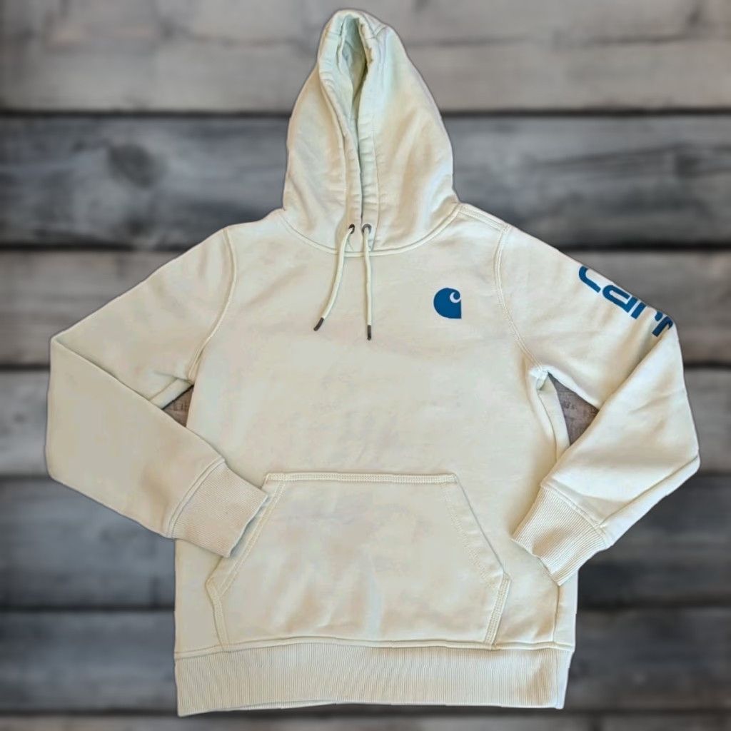 Carhartt VINTAGE? No, not vintage. Carhartt Midweight Hoodie Women's Small Light Green Fleece Relaxed Fit 102791 Size S / US 4 / IT 40 - 1 Thumbnail