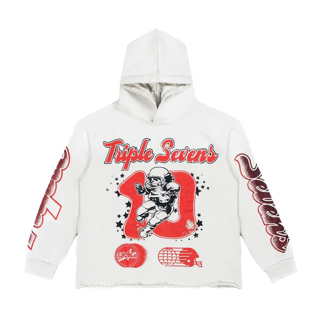 TRIPLE SEVENS All Star Hoodie White Red Size M / US 6-8 / IT 42-44 - 1 Thumbnail