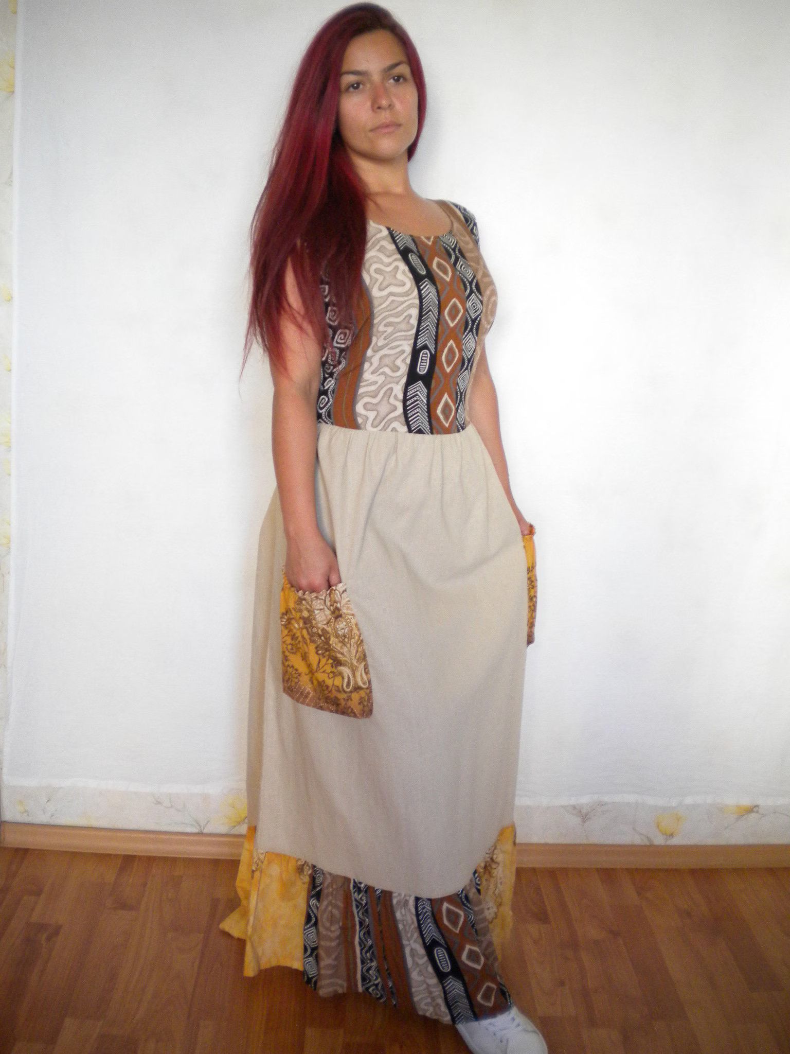 Other Vintage cottage chic maxi summer caftan dress boho rustic Size XXL / US 16-18 / IT 52-54 - 3 Thumbnail