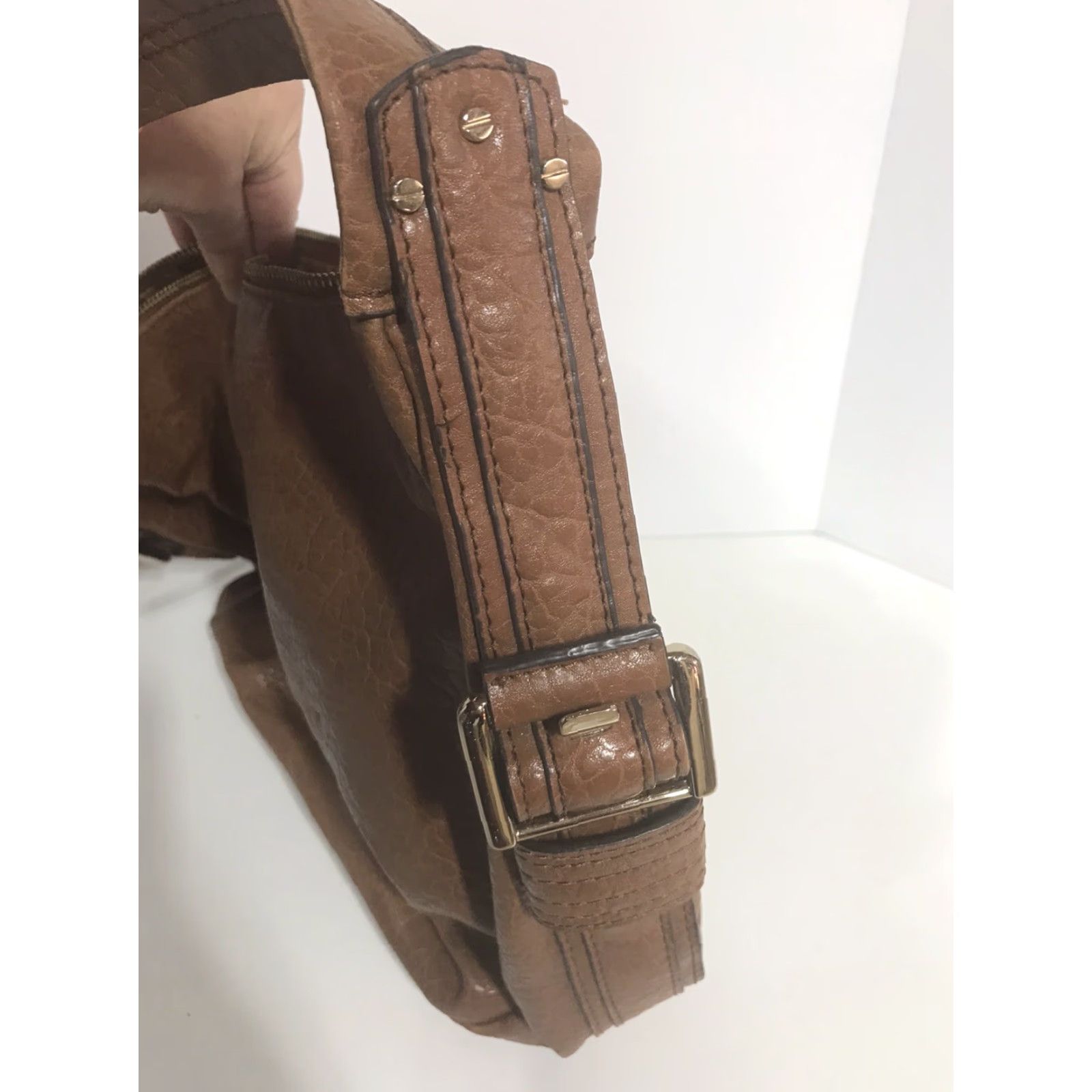 Jessica Simpson Jessica Simpson Caramel Faux Leather Shoulder Bag Large 16 in Business Casual Travel Womens Size ONE SIZE - 8 Thumbnail